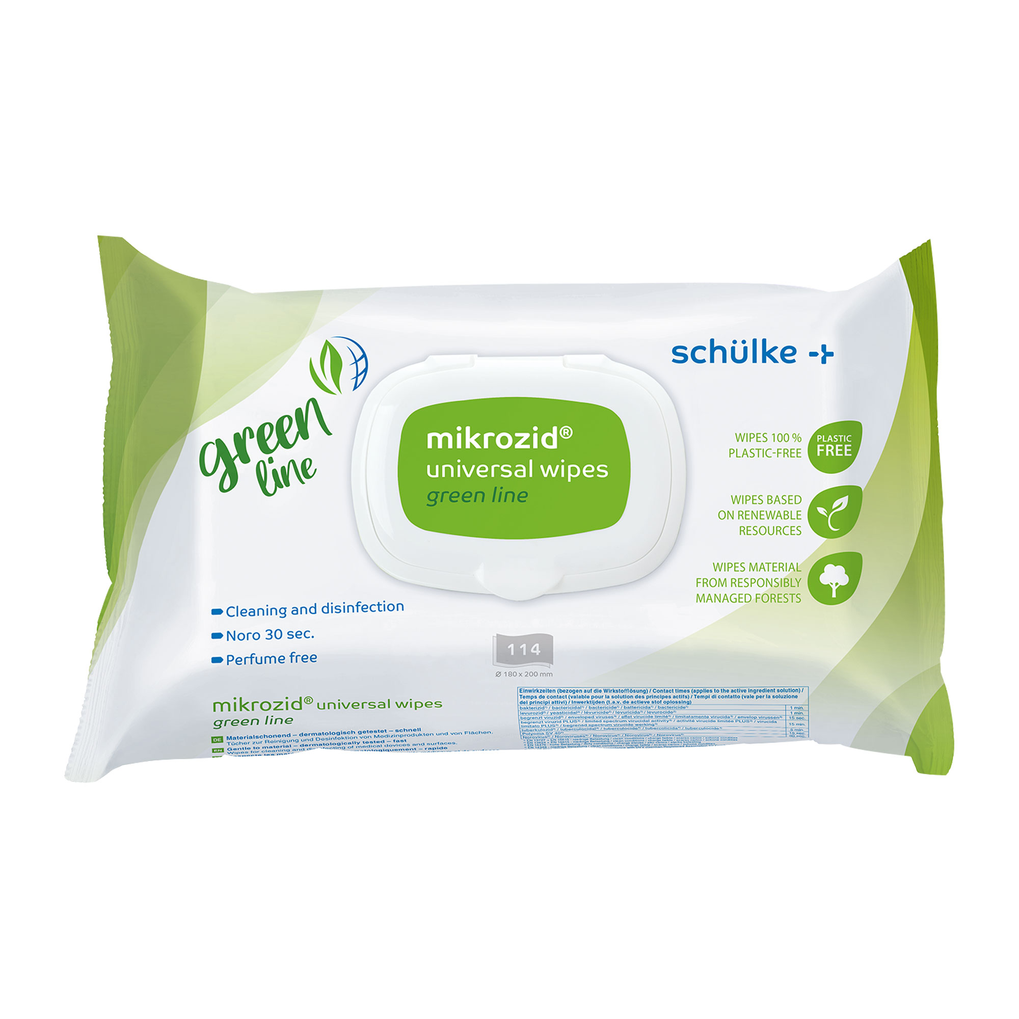 Mikrozid universal wipes Desinfektionstücher green line