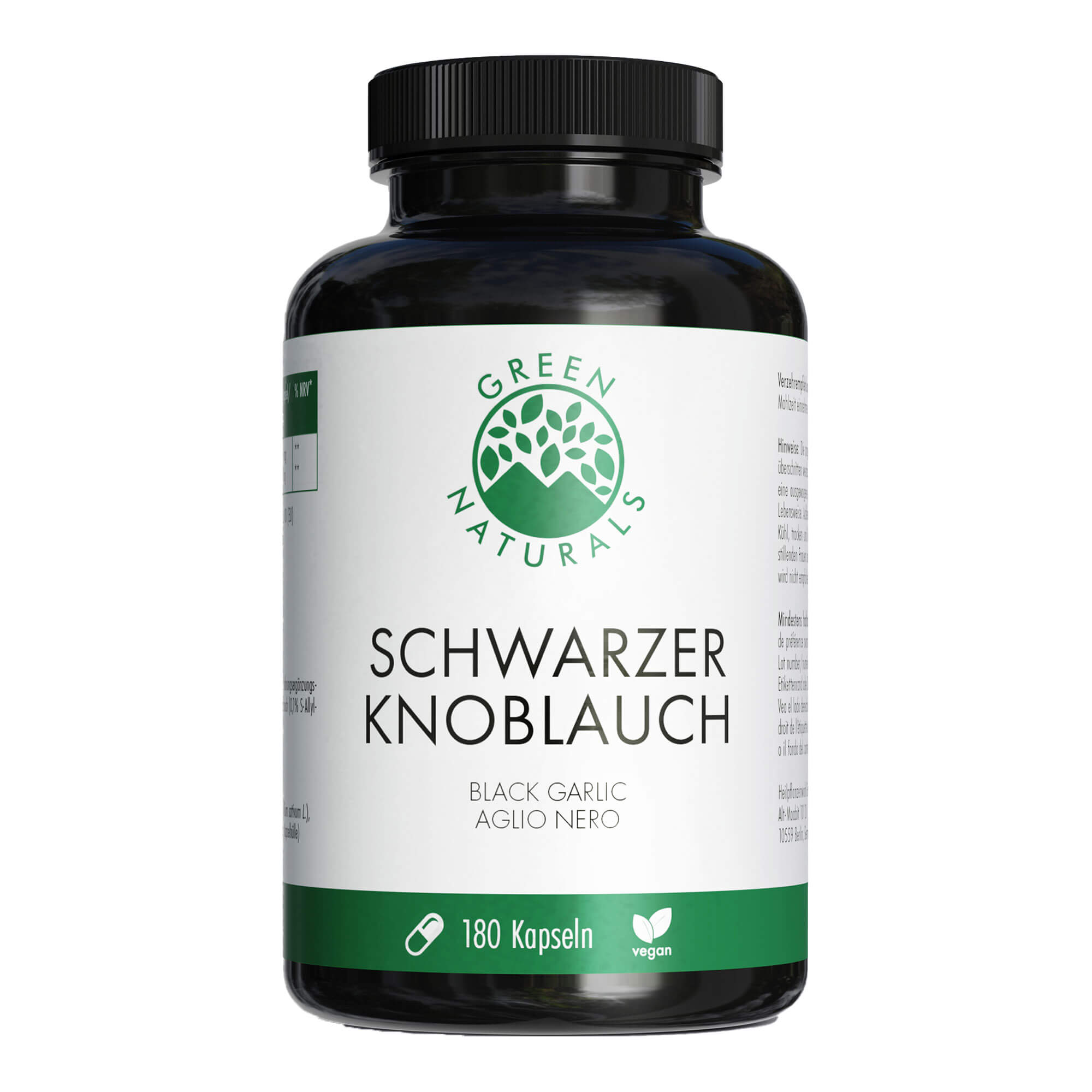 GREEN NATURALS Schwarzer Knoblauch Kapseln