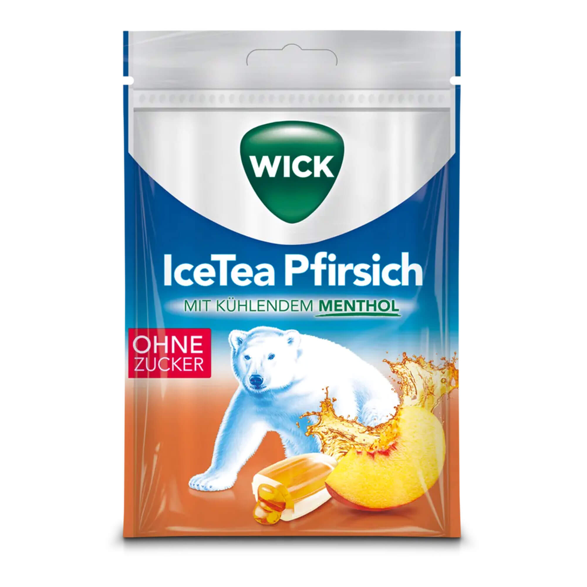 Wick IceTea Pfirsich Bonbons ohne Zucker