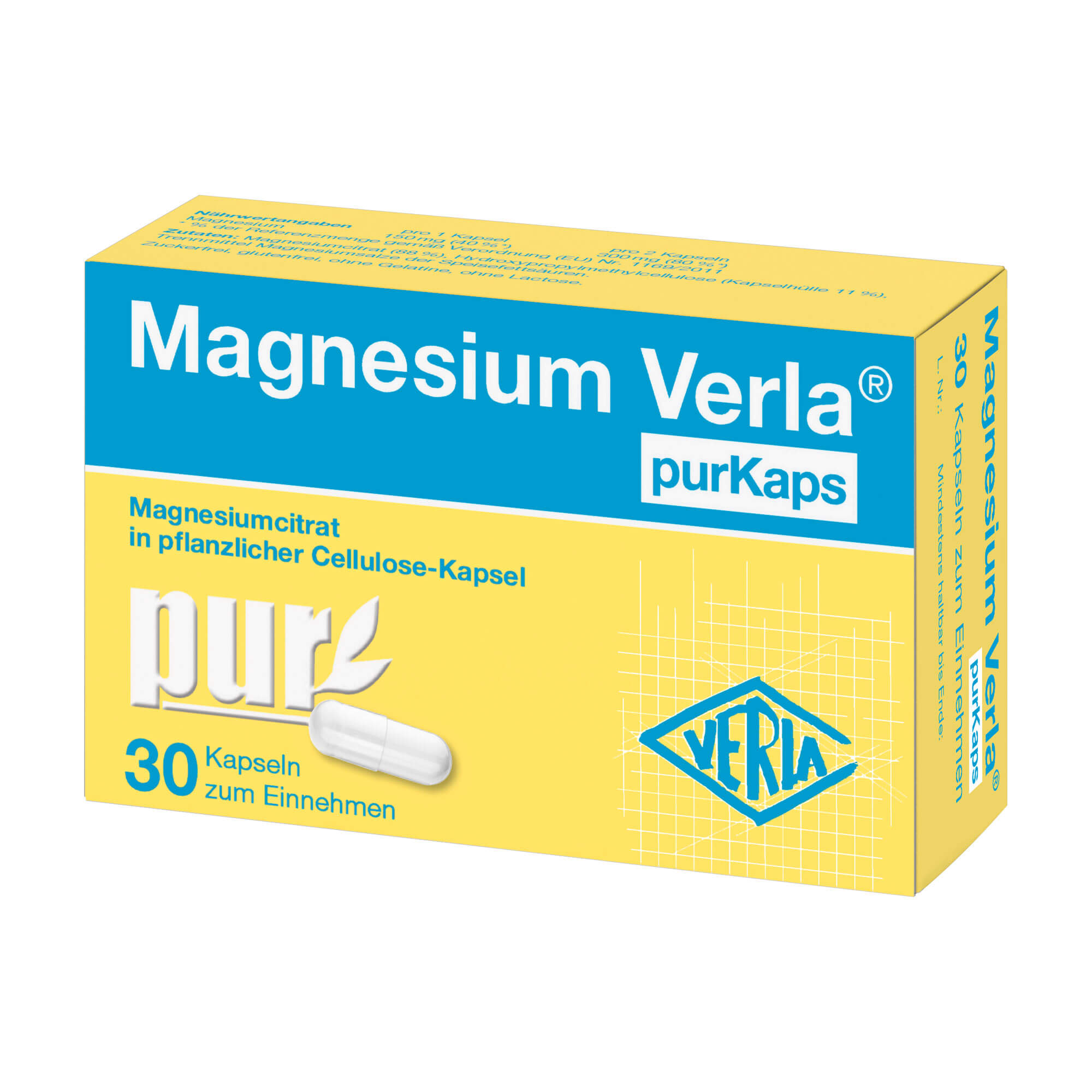 Magnesium Verla purKaps Vegane Kapseln zum Einnehmen