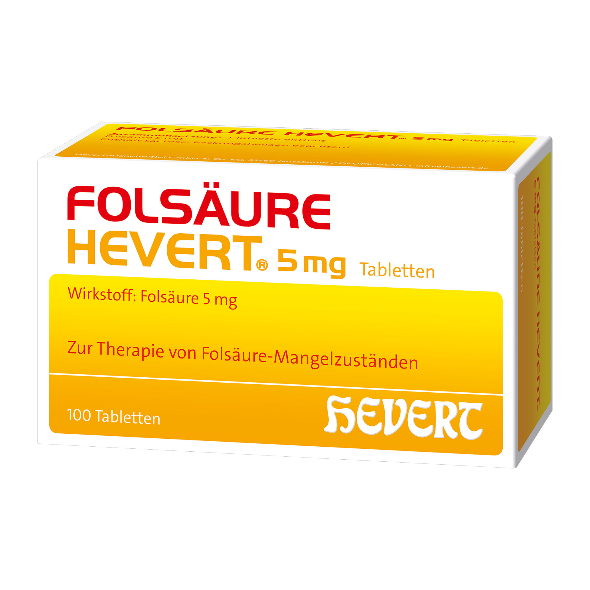 Folsäure Hevert 5 mg Tabletten