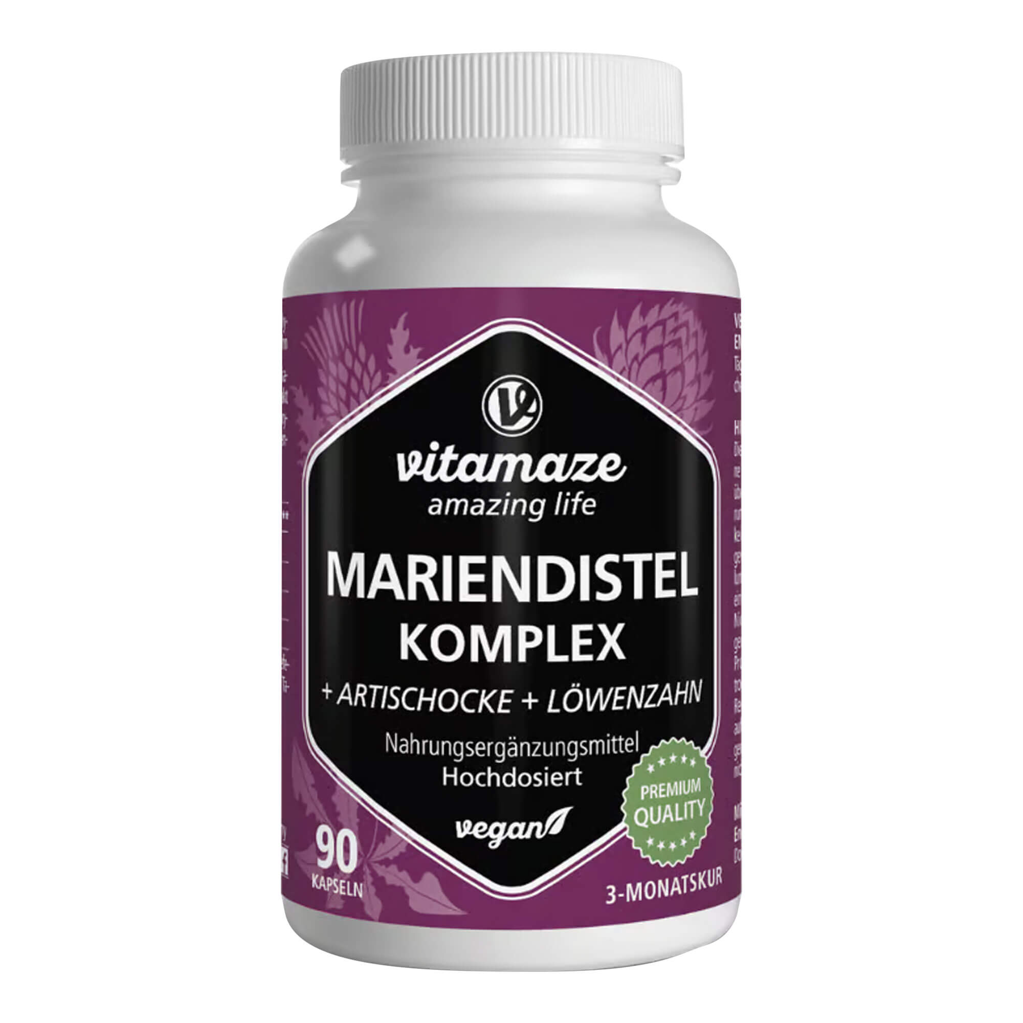 Vitamaze Mariendistel Komplex+Artischocke+Löwenzahn Kapseln