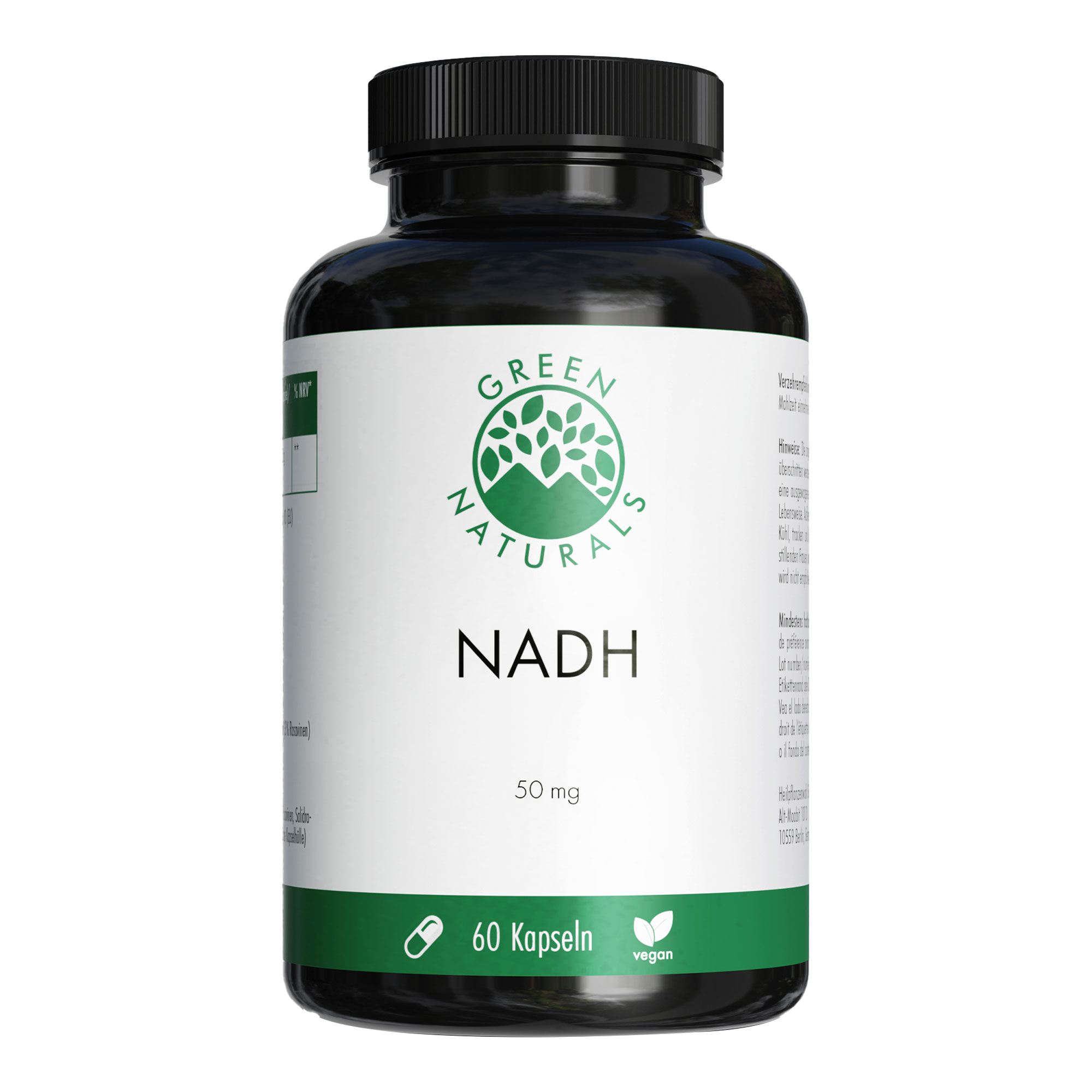 Green Naturals NADH Kapseln vegan und hochdosiert