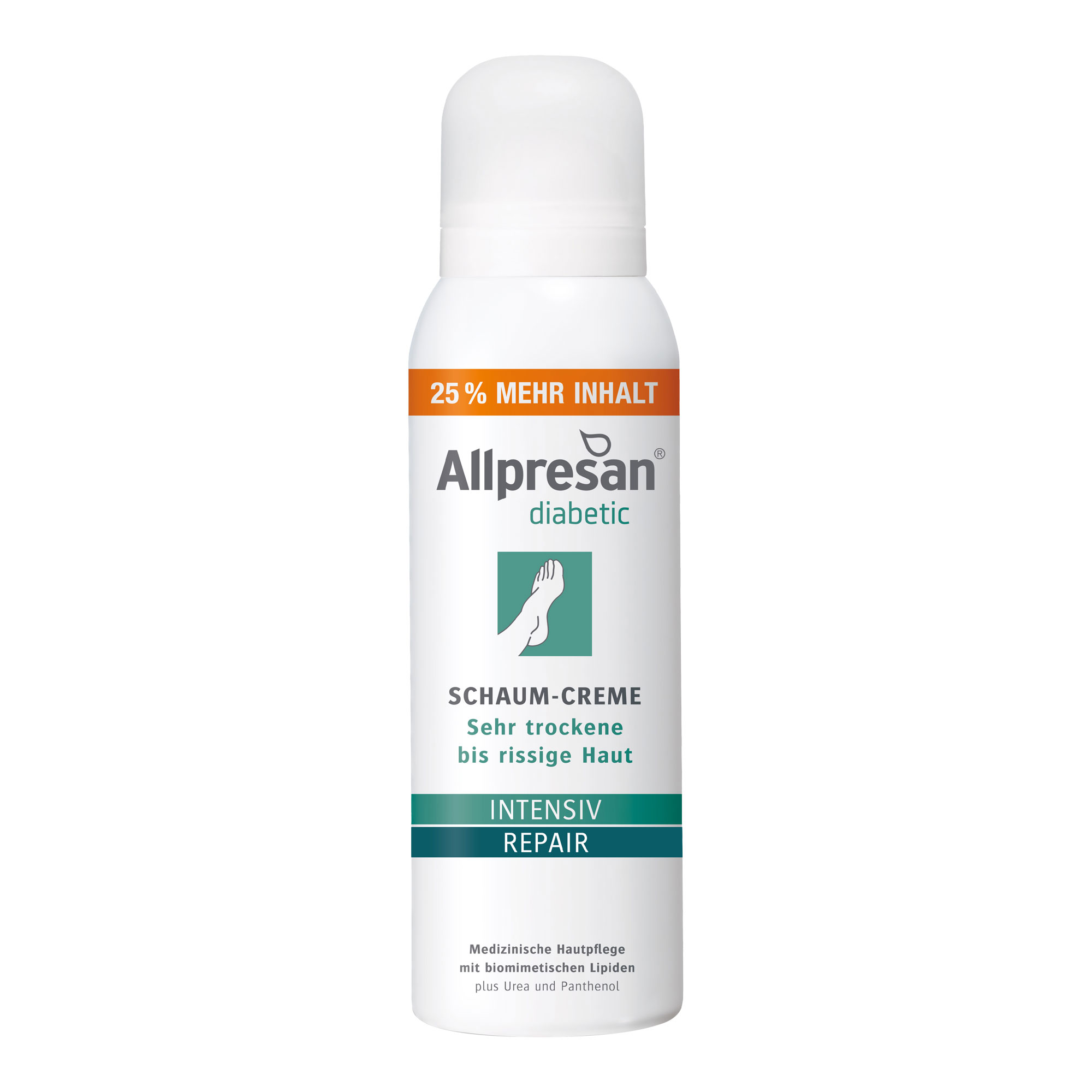 Allpresan diabetic Intensiv +Repair mit Urea Schaum-Creme