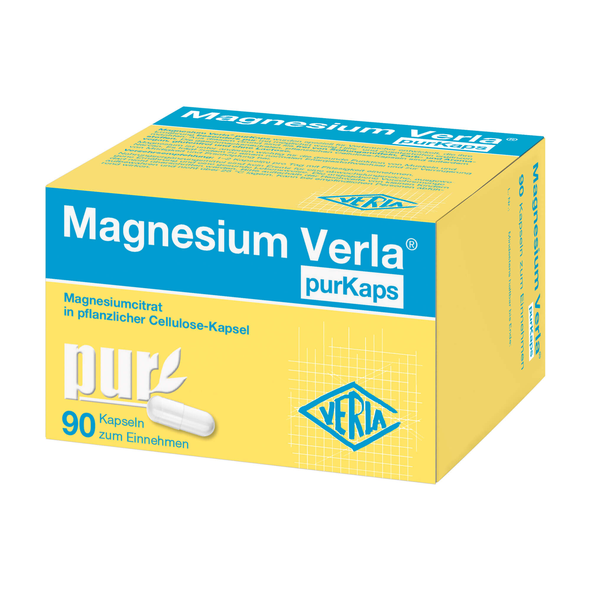 Magnesium Verla purKaps Vegane Kapseln zum Einnehmen