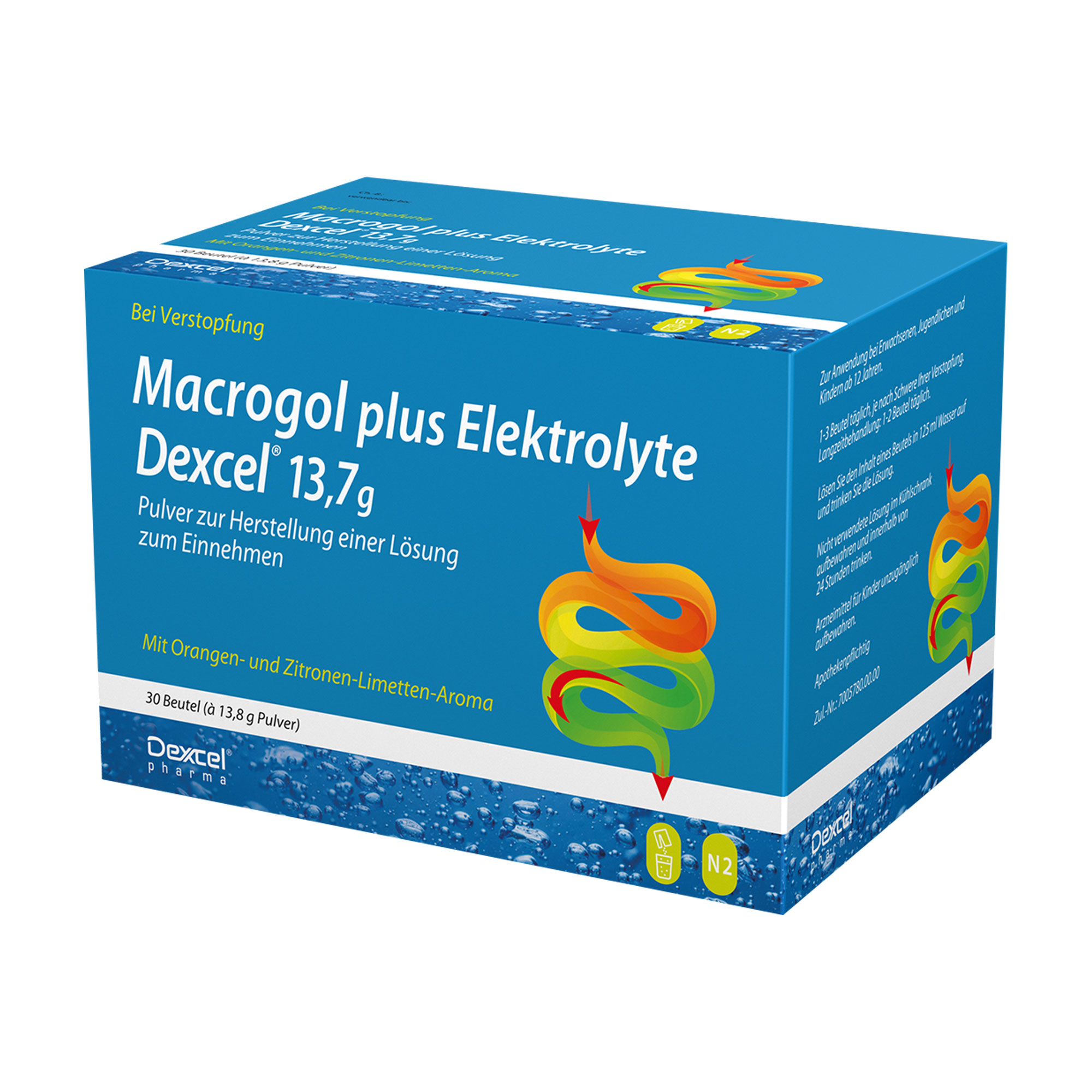 Macrogol plus Elektrolyte Dexcel 13,7 g Pulver