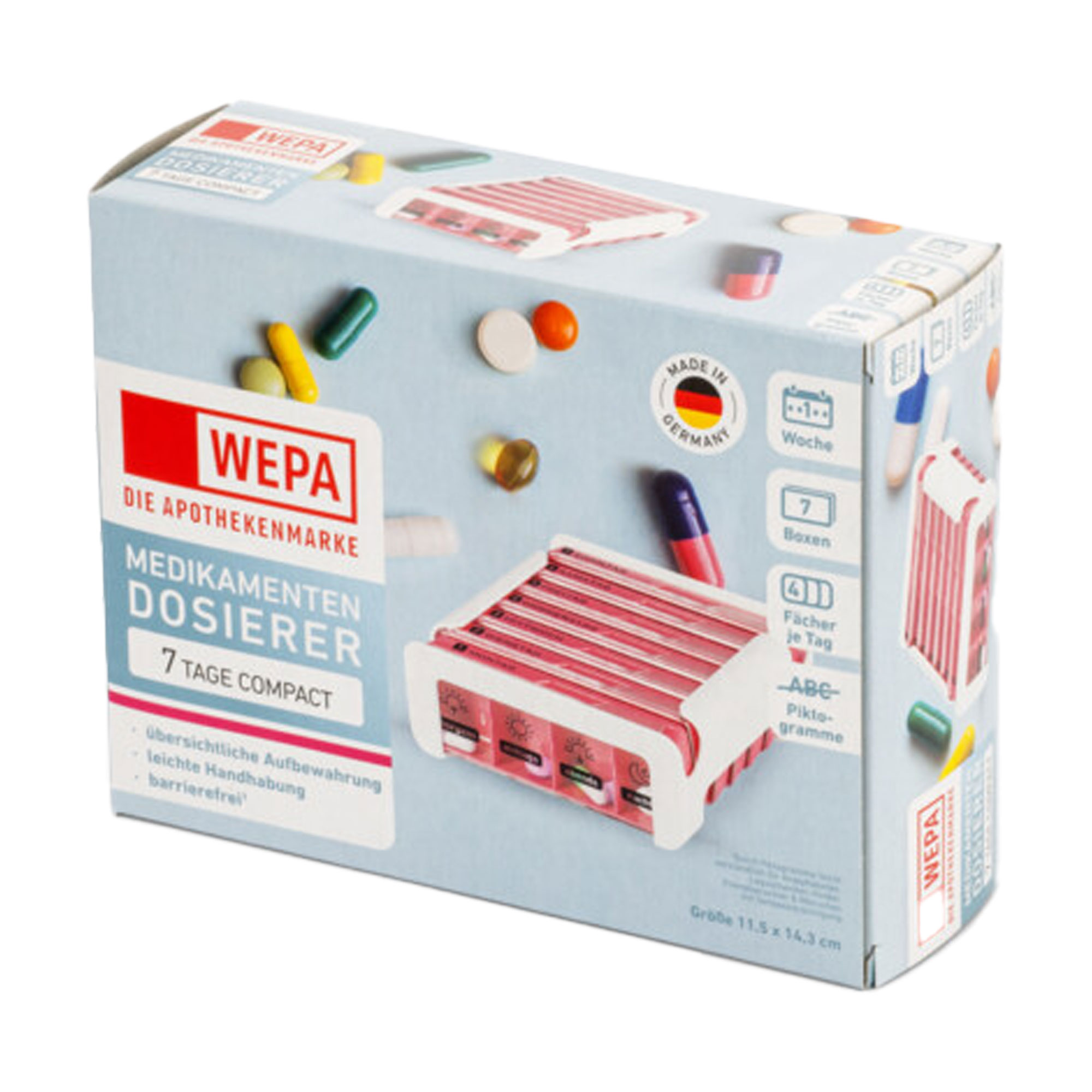 WEPA 7 Tage Compact Wochenmagazin weiß/pink