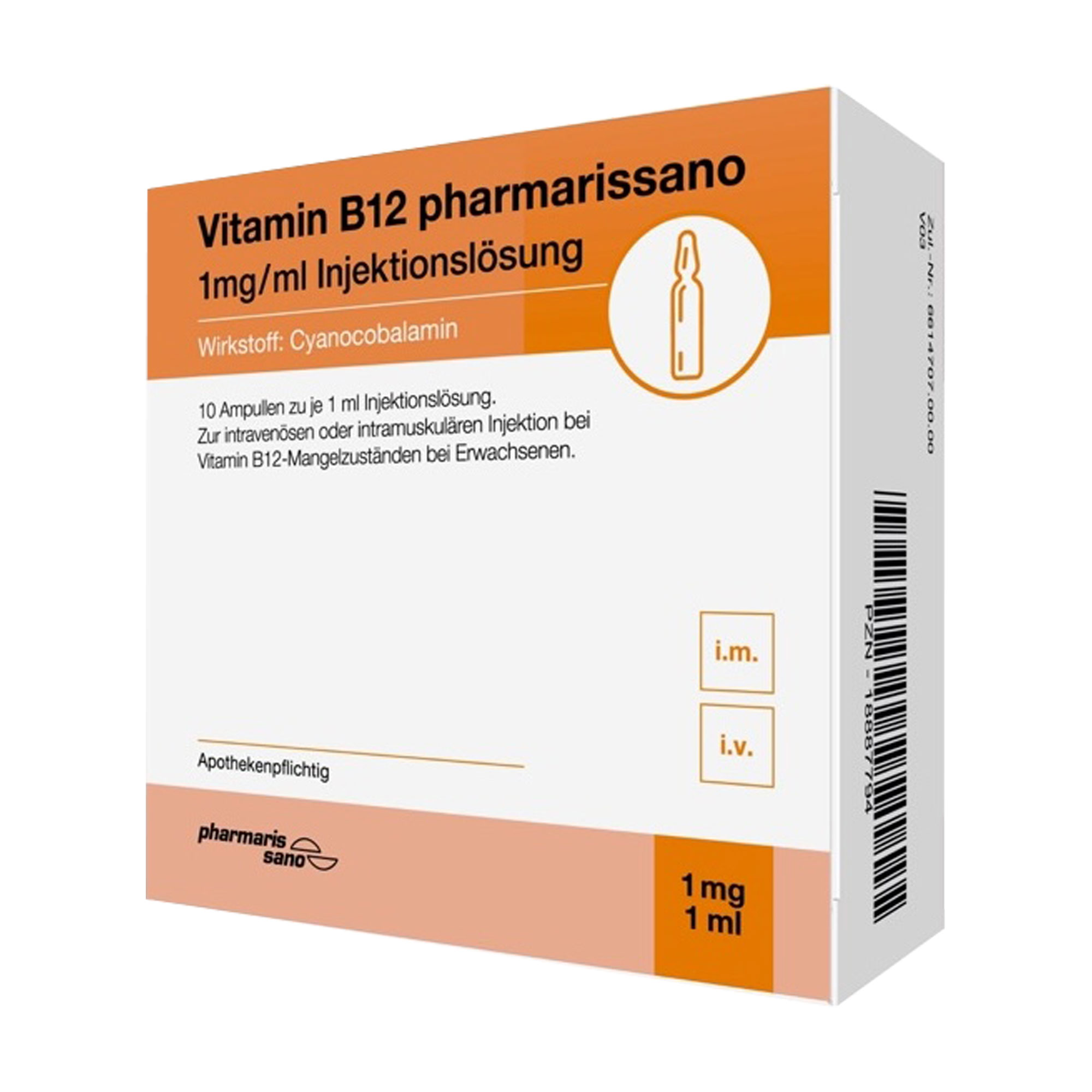 Vitamin B12 pharmarissano 1 mg/ml Injektionslösung