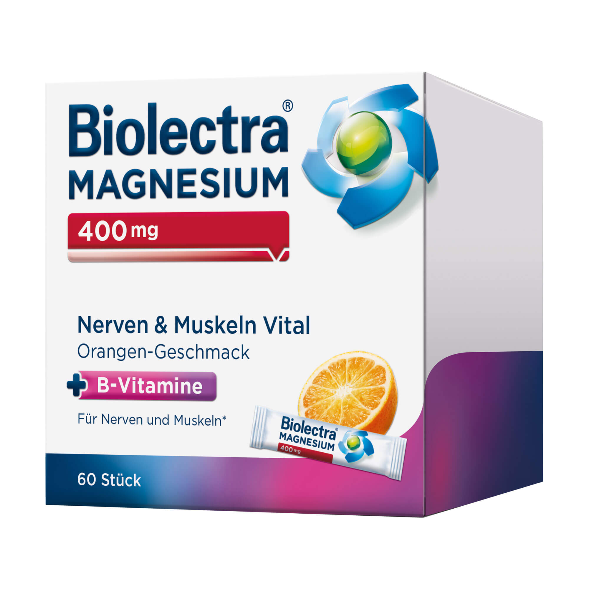 Biolectra Magnesium 400 mg Sticks Nerven & Muskeln Vital