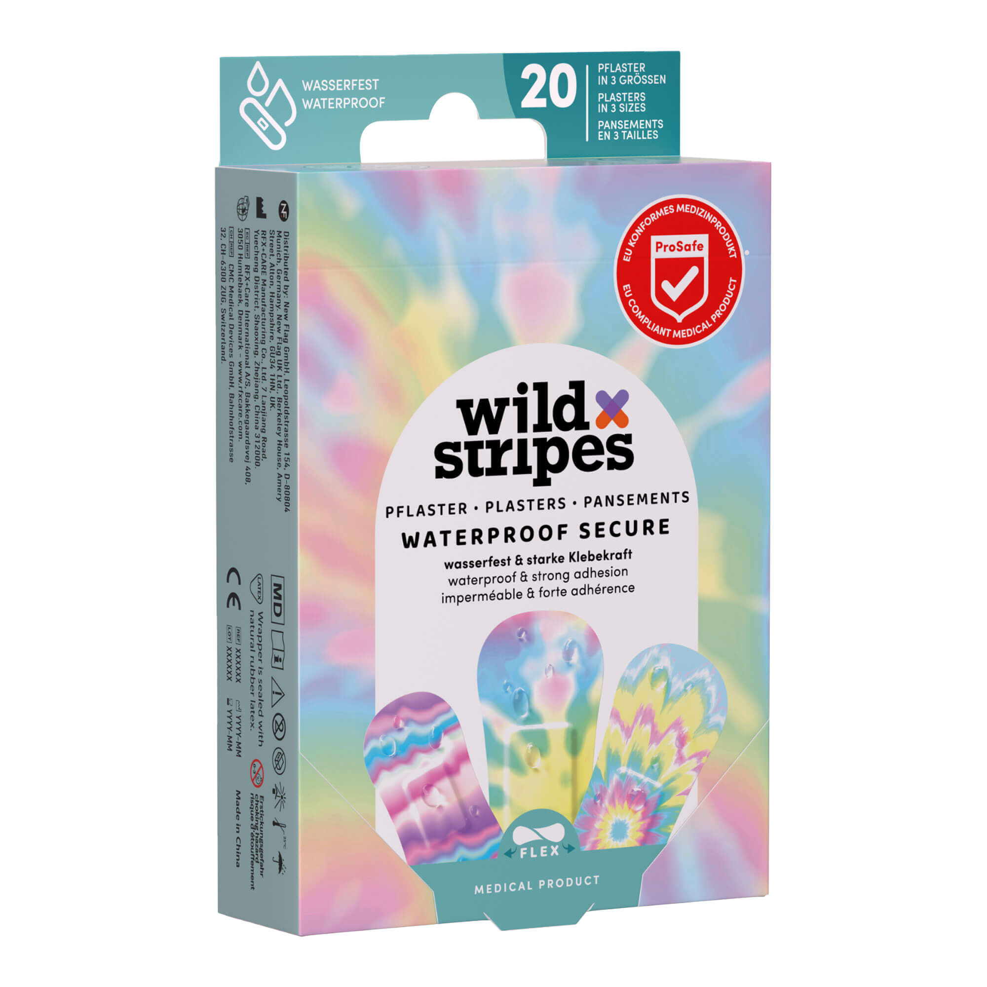 Wild Stripes Waterproof Pflaster - Rainbow Edition