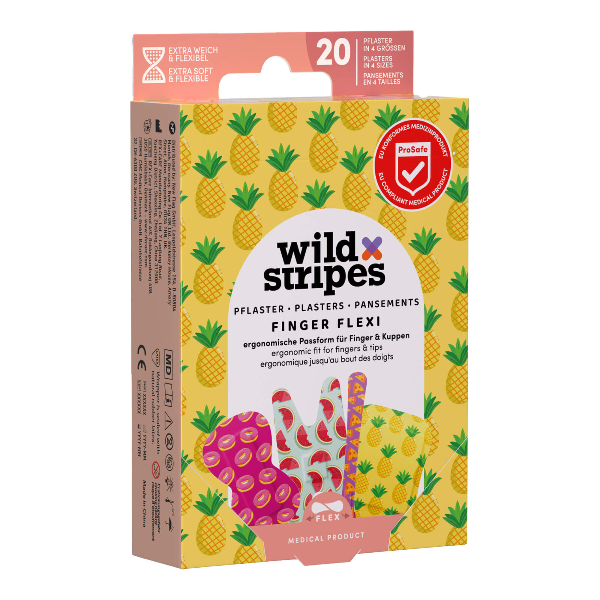 Wild Stripes Finger Flexi Pflaster - Food Edition