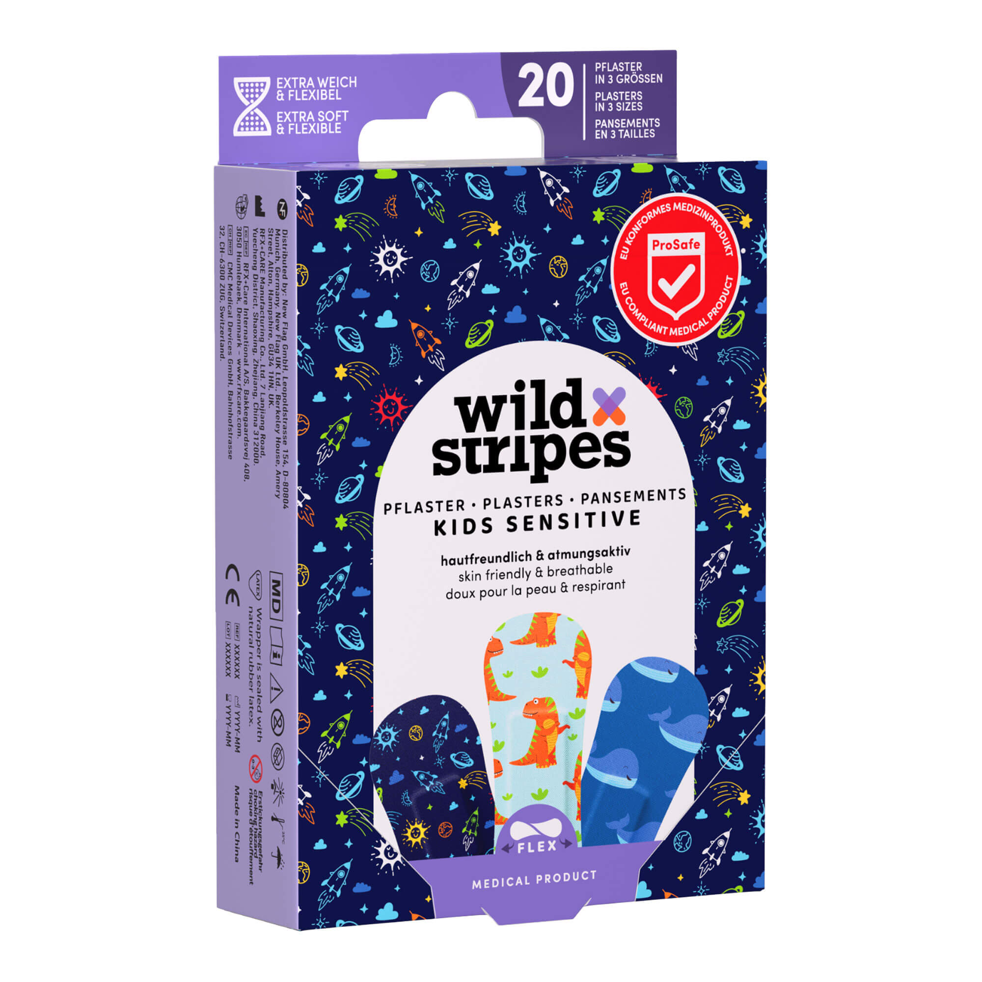 Wild Stripes Kinderpflaster - Space Edition