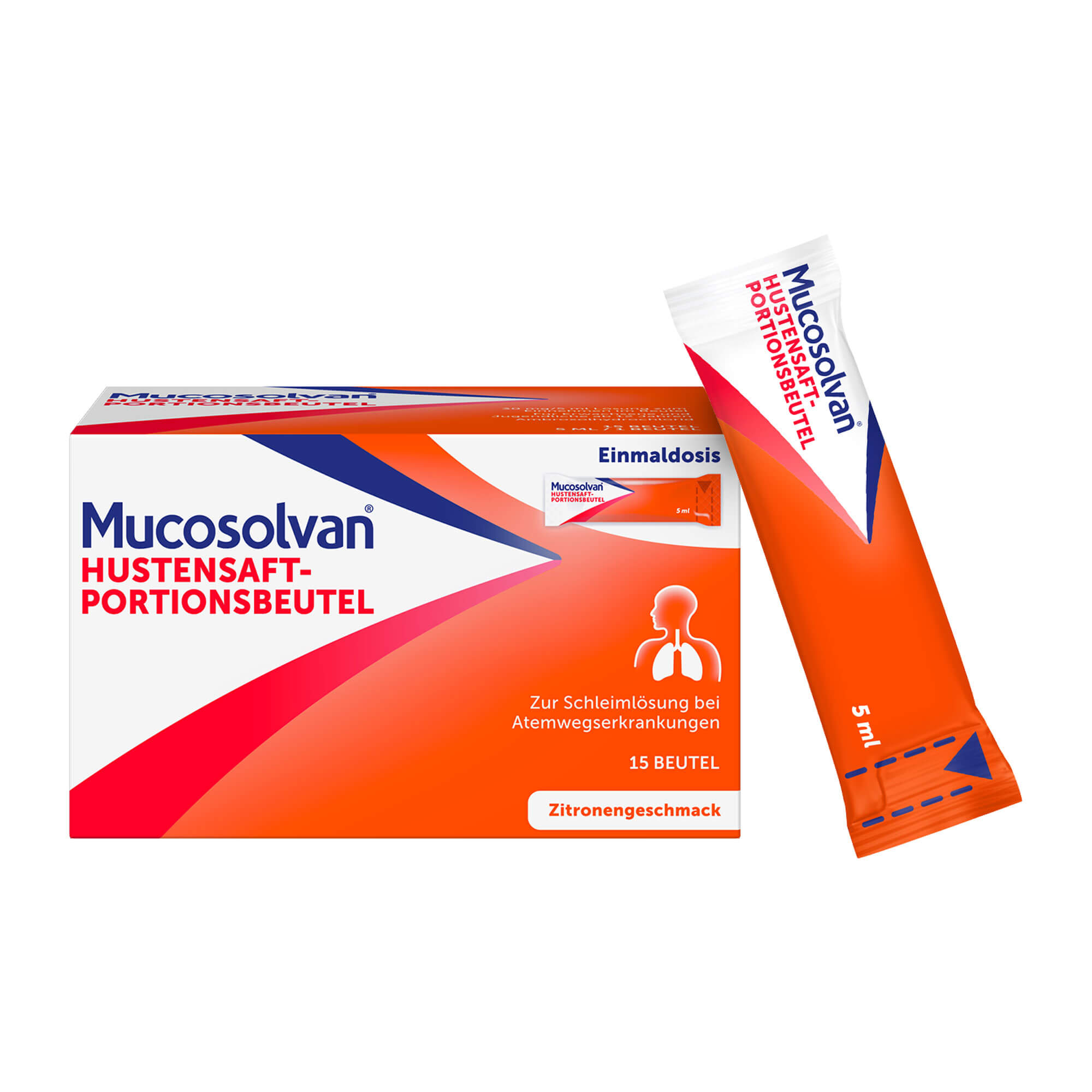 Mucosolvan Hustensaft-Portionsbeutel mit 30 mg Ambroxol