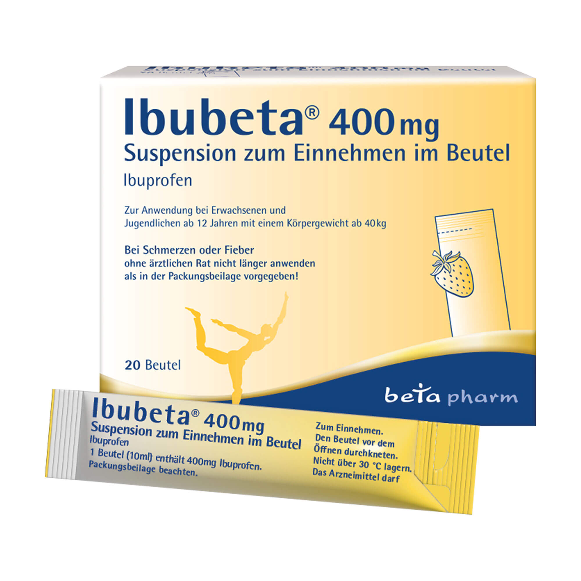 Ibubeta 400 mg Suspension zum Einnehmen im Beutel