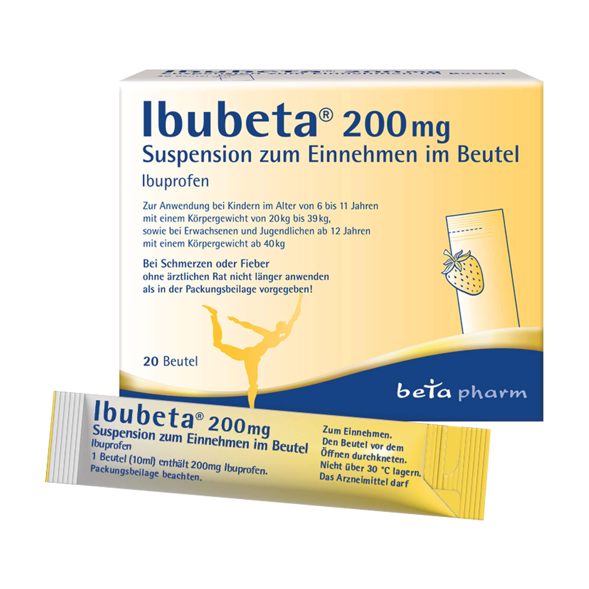 Ibubeta 200 mg Suspension zum Einnehmen im Beutel
