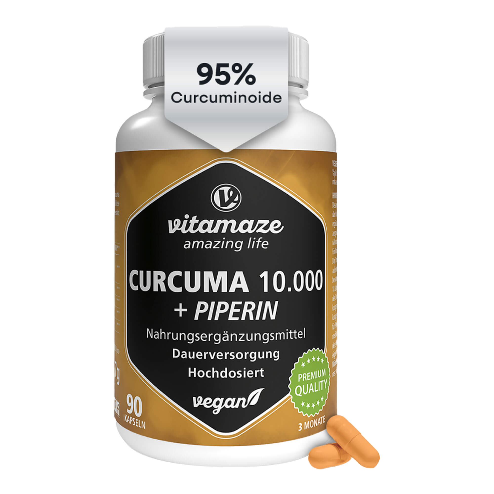 Vitamaze Curcuma 10.000+Piperin Kapseln