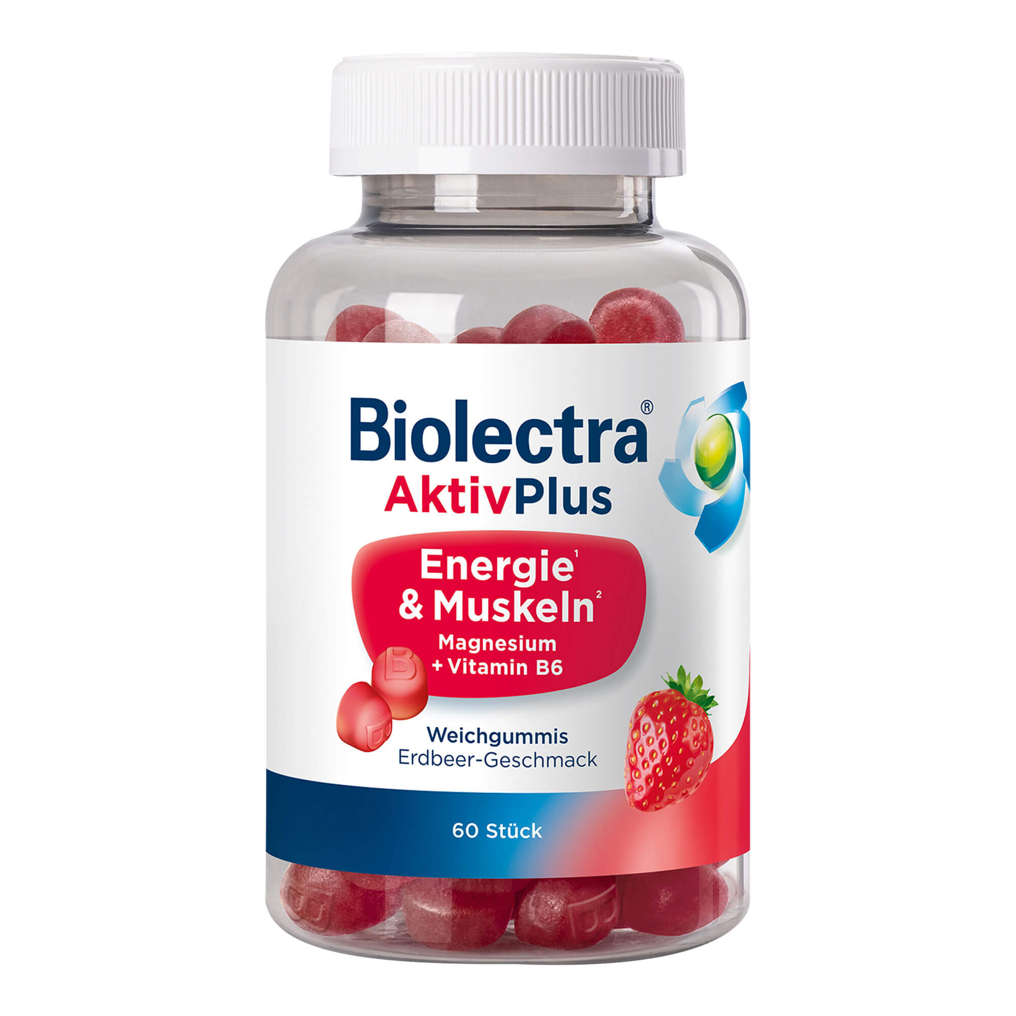 Biolectra AktivPlus Energie & Muskeln Weichgummis Erdbeere
