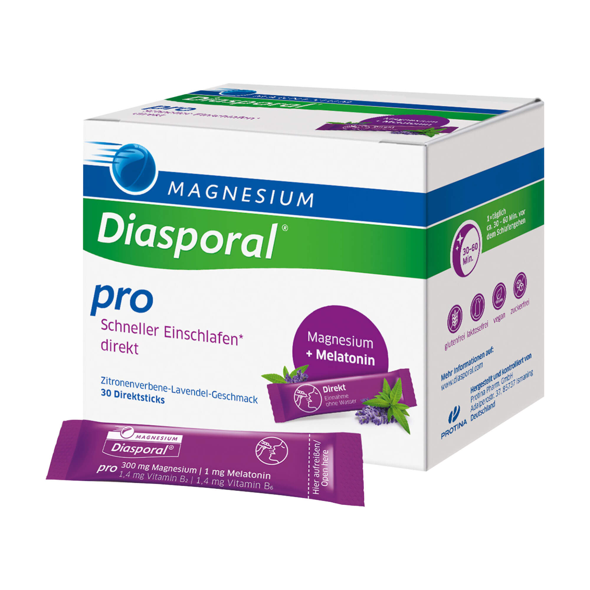 Magnesium-Diasporal pro Schneller Einschlafen Direktgranulat