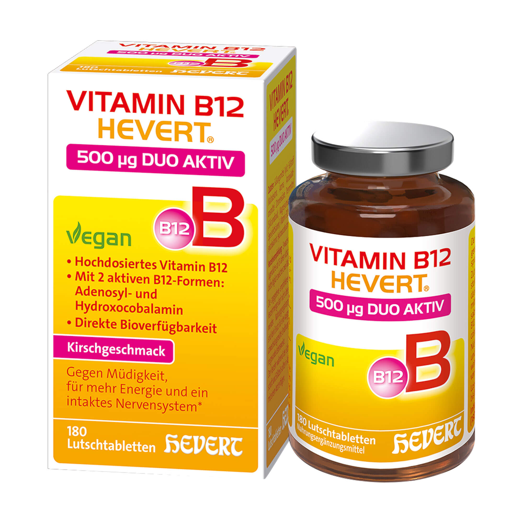 Vitamin B12 Hevert 500 µg Duo Aktiv Lutschtabletten