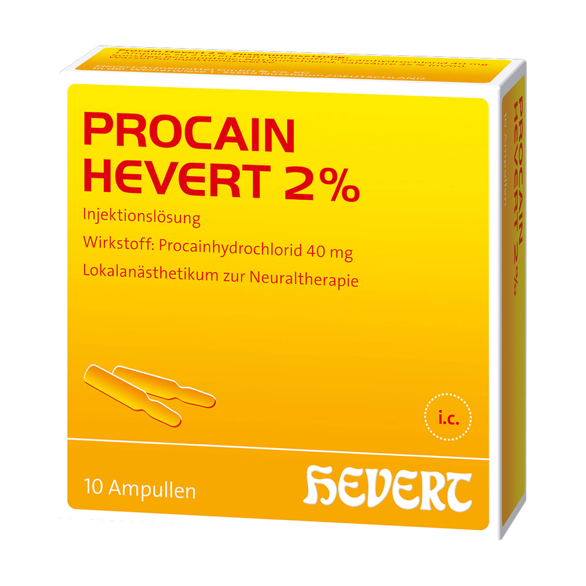 Procain Hevert 2% Injektionslösung
