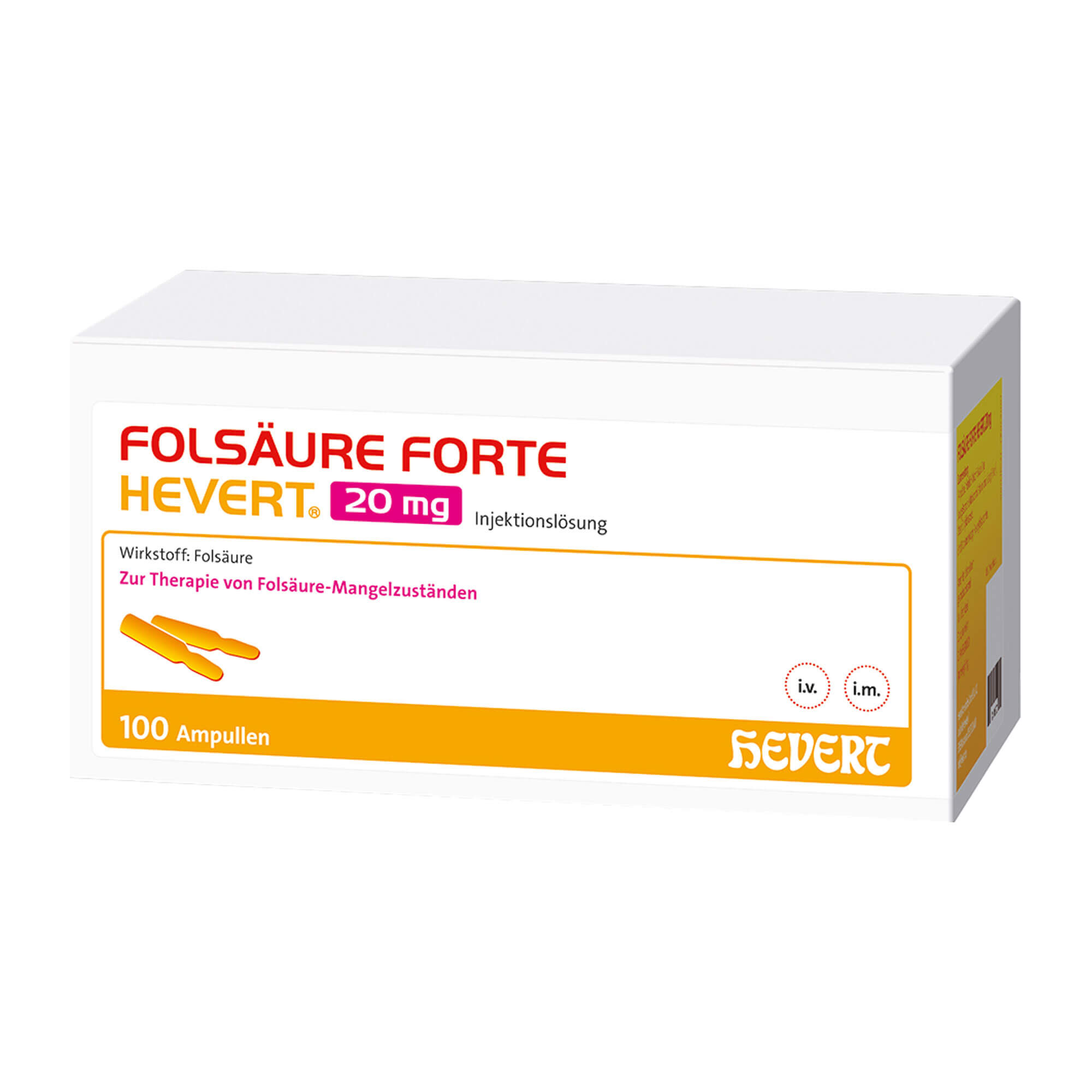 Folsäure forte Hevert 20 mg Ampullen