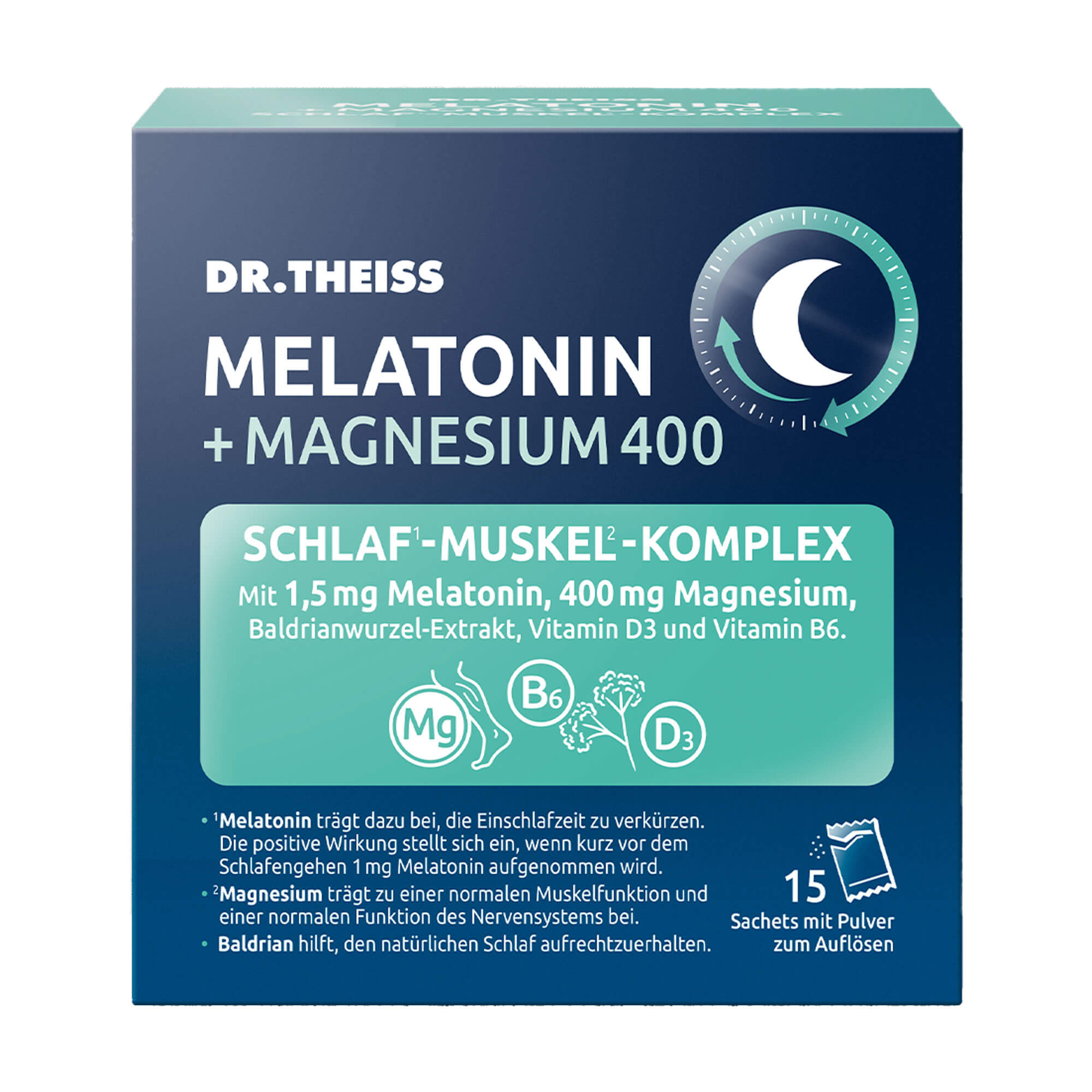 Dr. Theiss Melatonin+Magnesium 400 Schlaf-Komplex Pulver