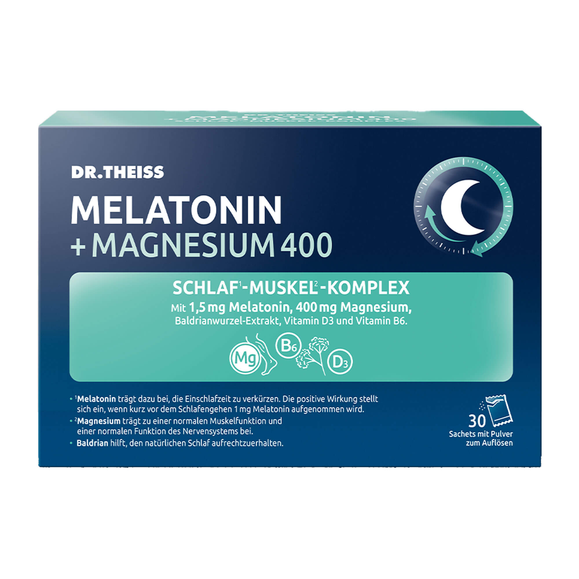 Dr. Theiss Melatonin+Magnesium 400 Schlaf-Komplex Pulver