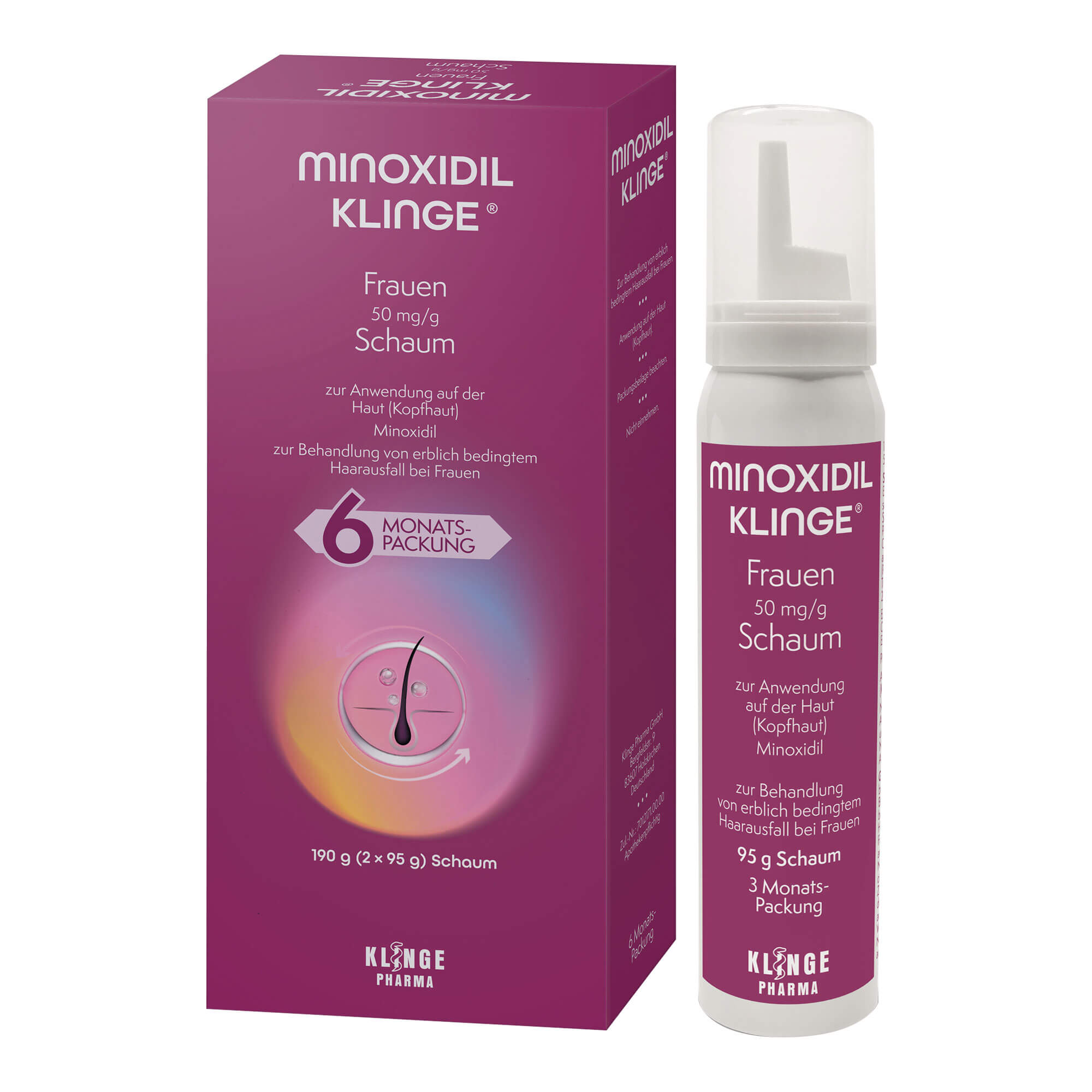 Minoxidil Klinge Frauen 50 mg/g Schaum