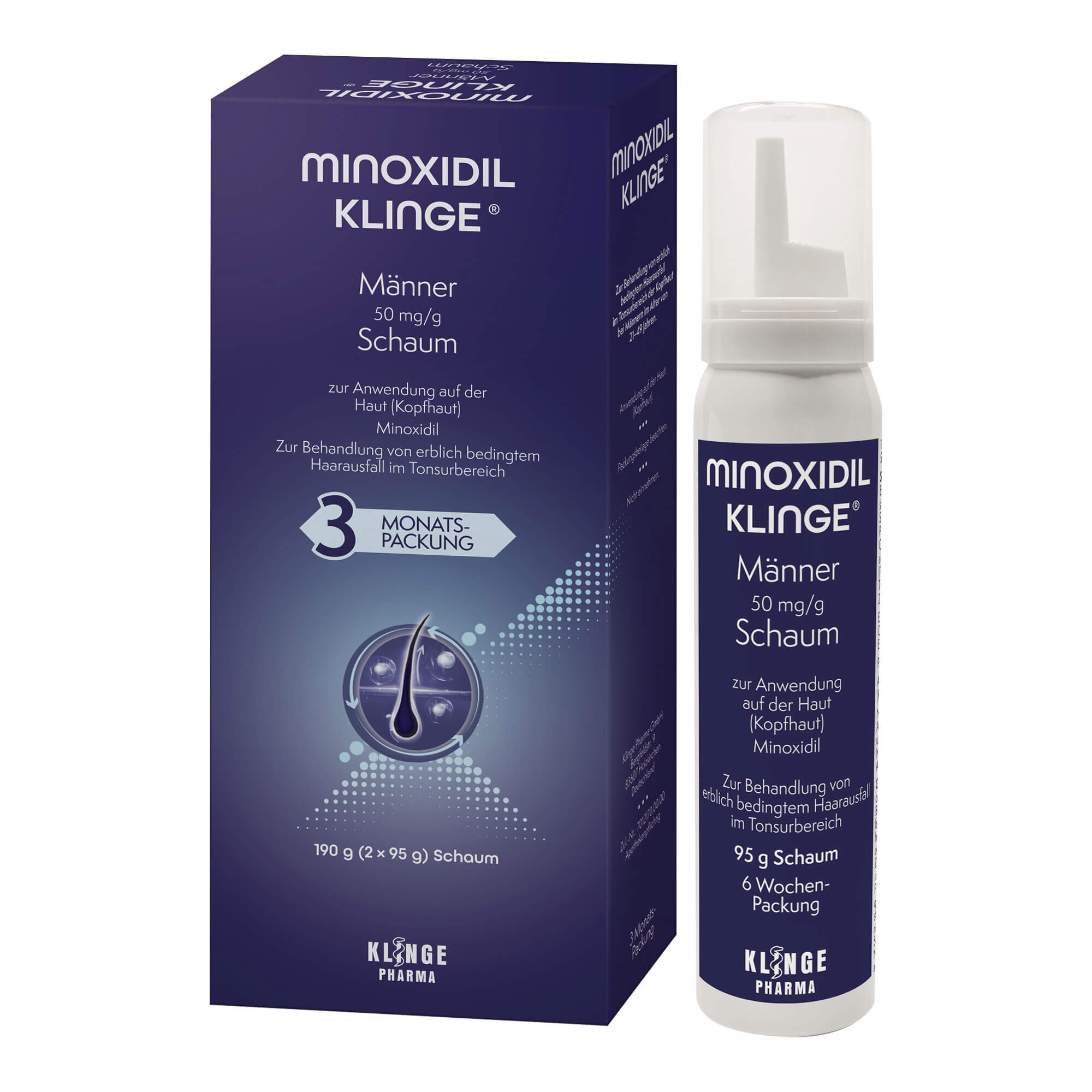 Minoxidil Klinge Männer 50 mg/g Schaum