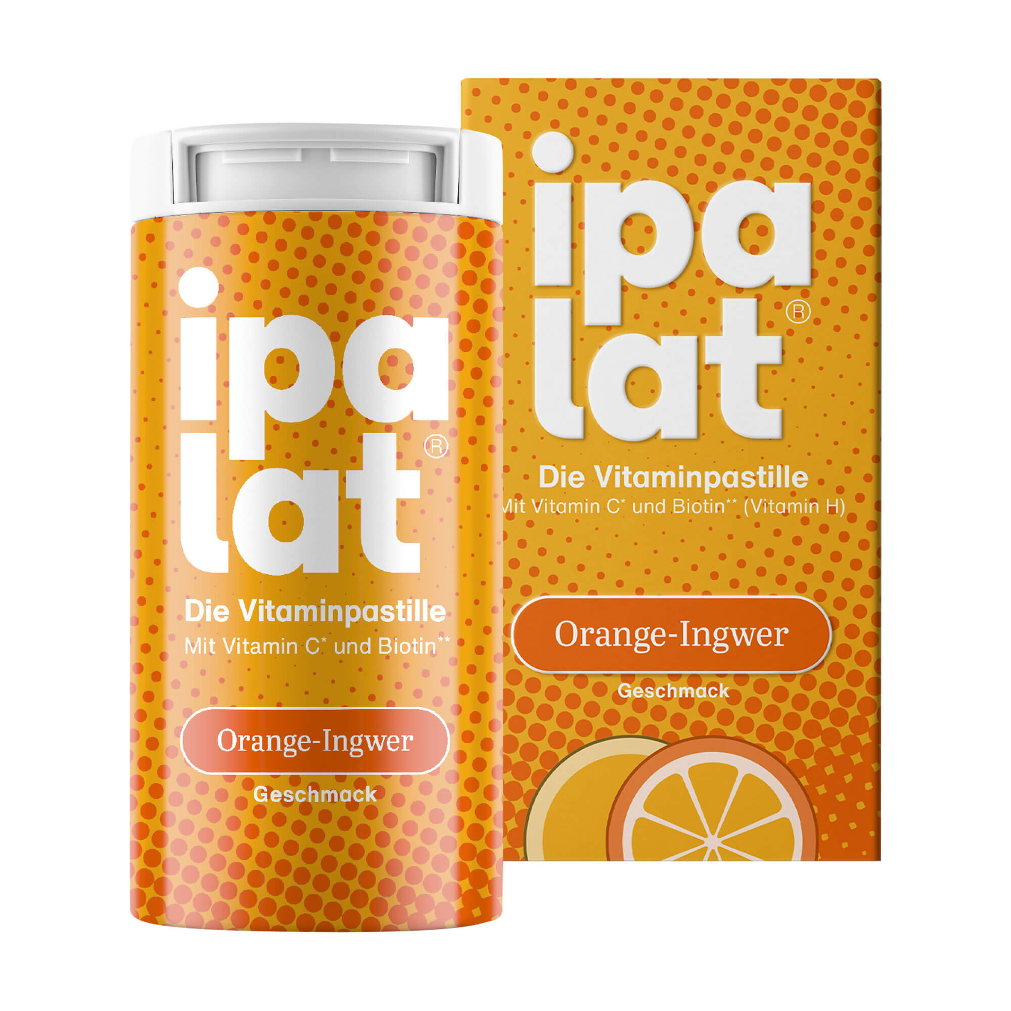 Ipalat Die Vitaminpastille Orange-Ingwer
