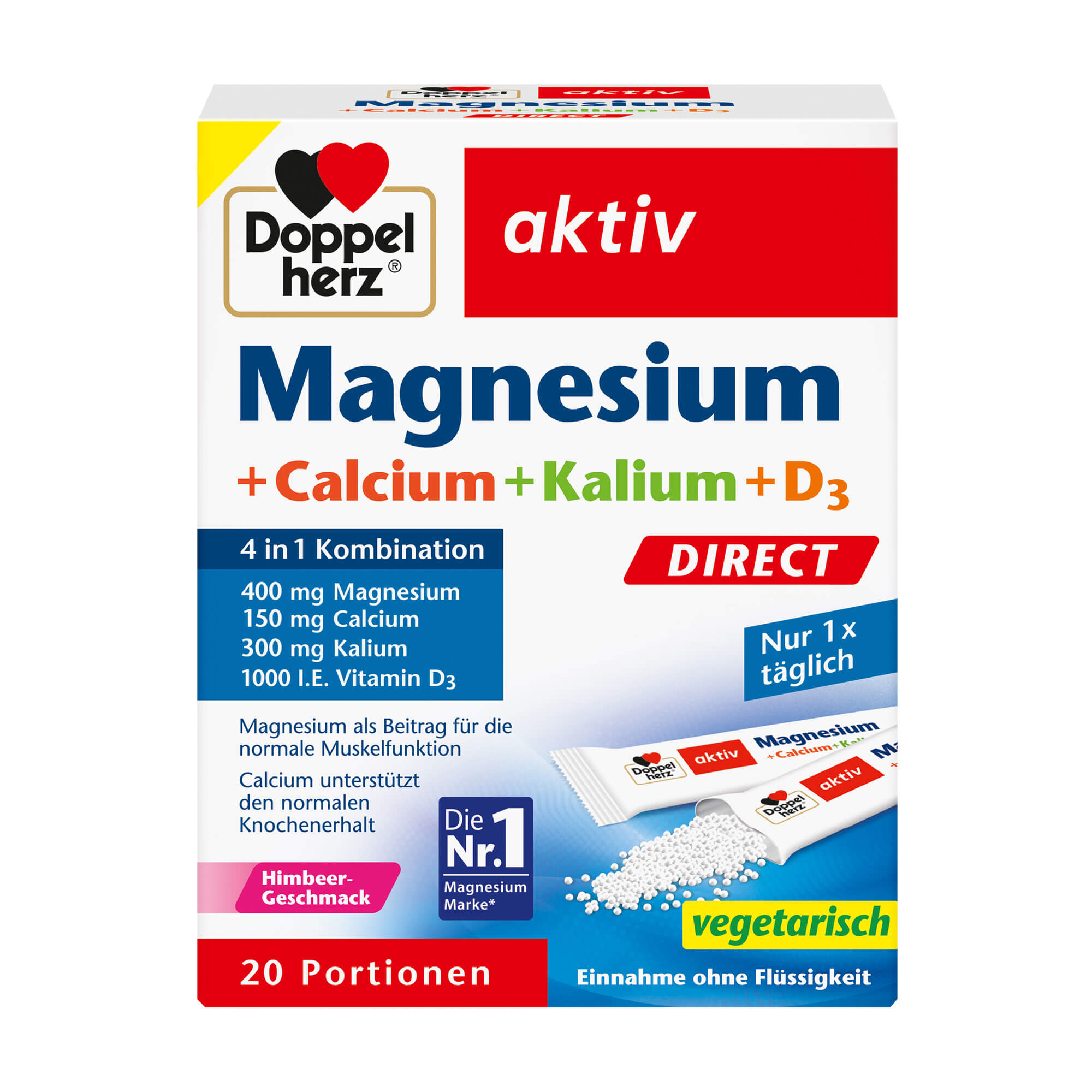 Doppelherz aktiv Magnesium+Calcium+Kalium+D3 Direct