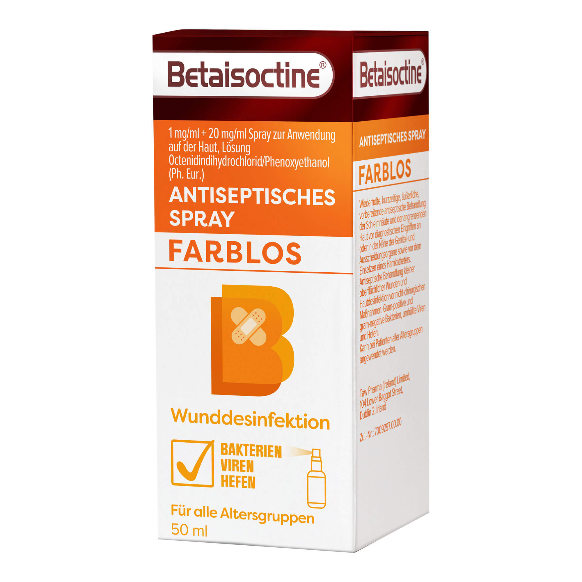 Betaisoctine 1 mg/ml + 20 mg/ml Spray
