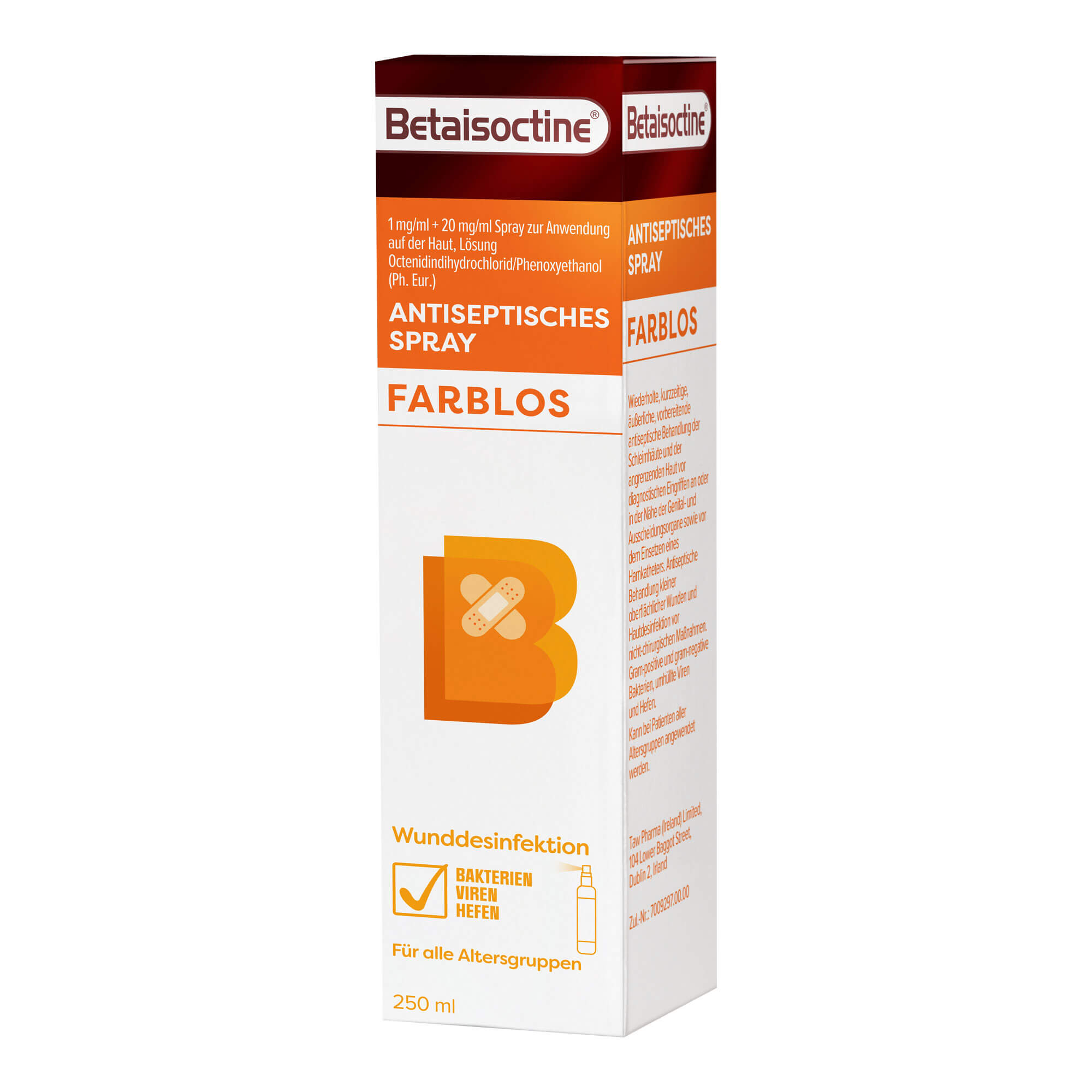 Betaisoctine 1 mg/ml + 20 mg/ml Spray
