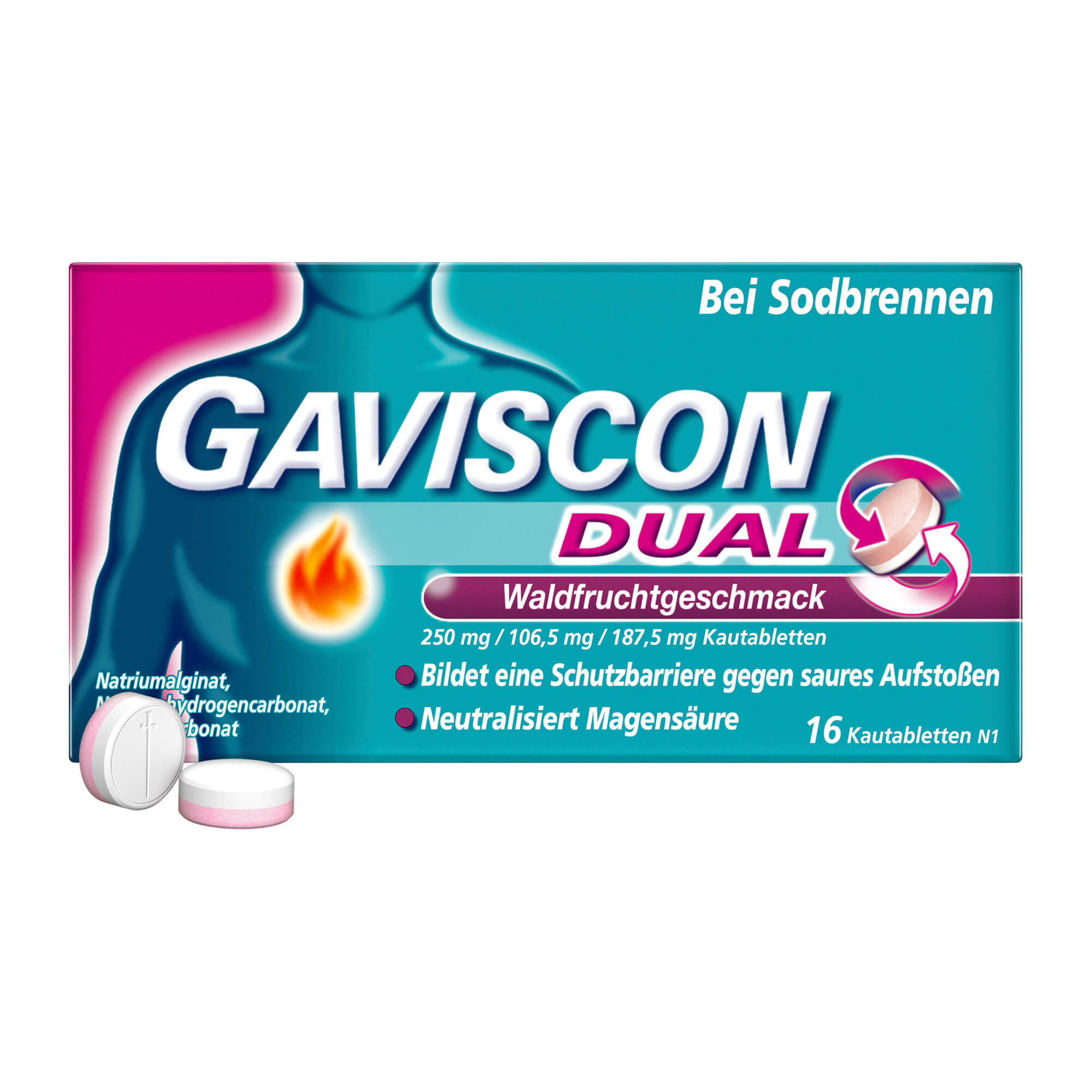 Gaviscon Dual Waldfruchtgeschmack Kautabletten
