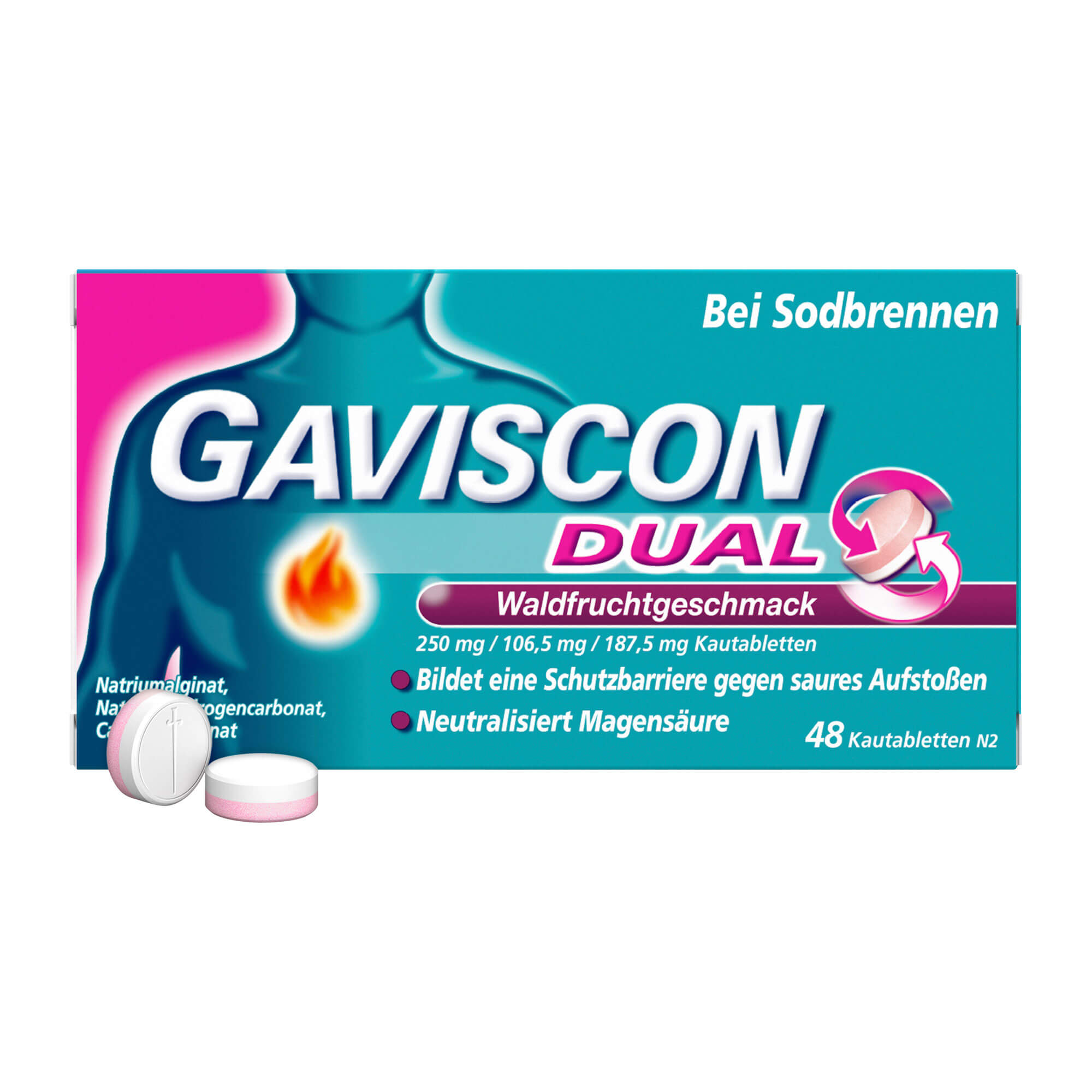 Gaviscon Dual Waldfruchtgeschmack Kautabletten