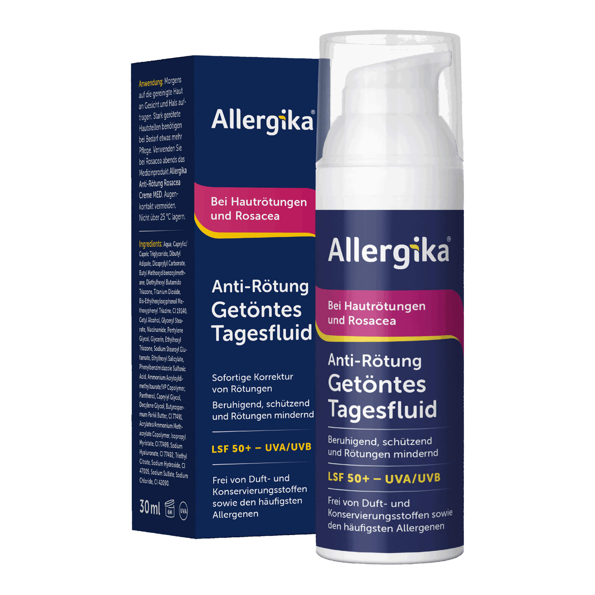 Allergika Anti-Rötung Getöntes Tagesfluid LSF 50+