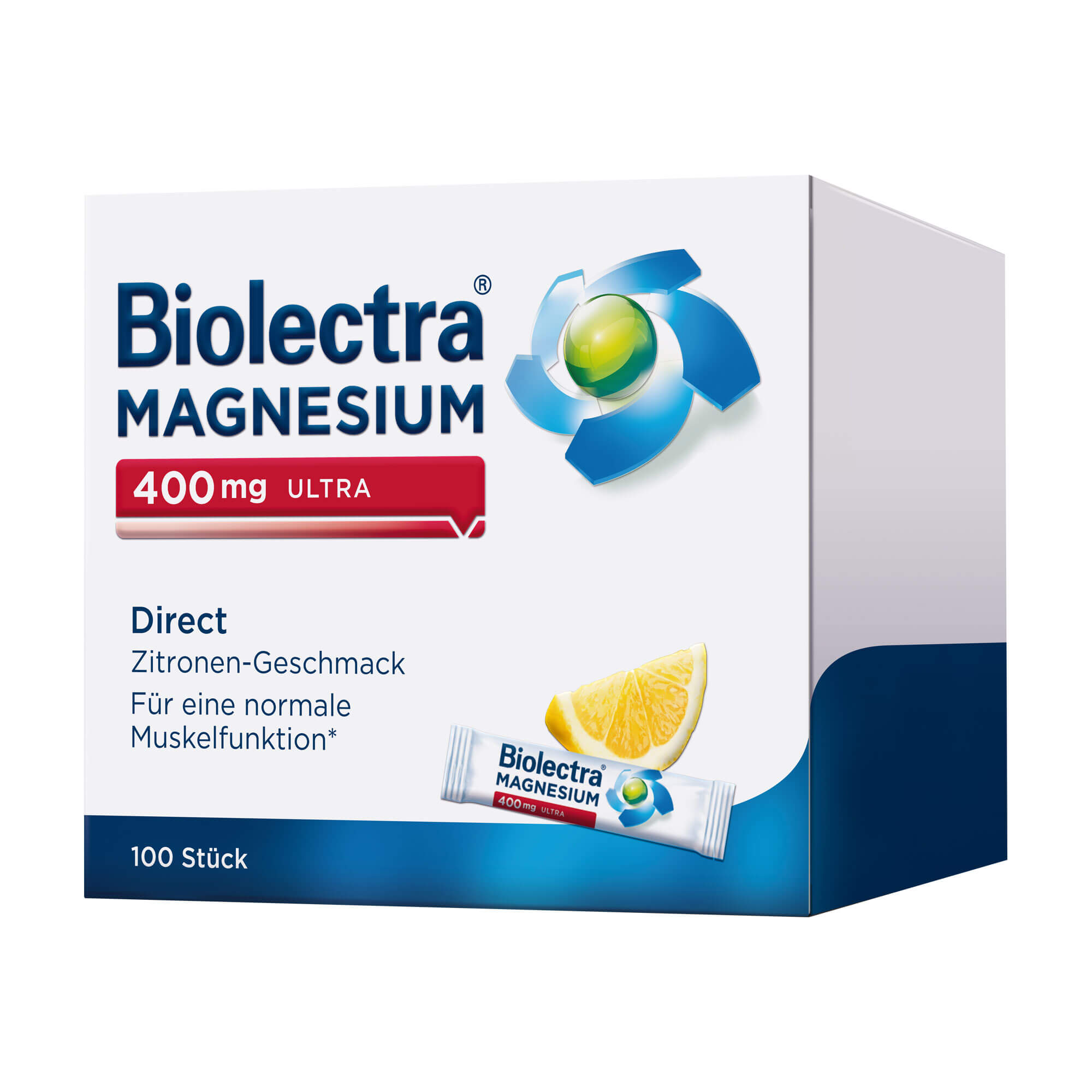 Biolectra Magnesium 400 mg Ultra Direct Sticks Zitrone