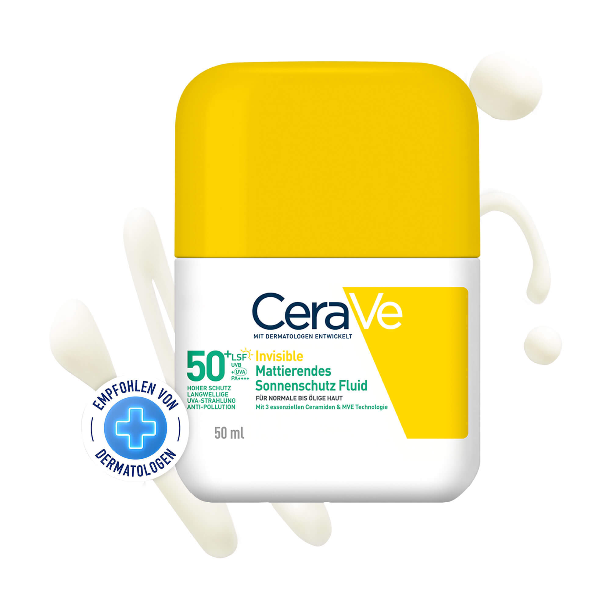 CeraVe Invisible Mattierendes Sonnenschutz Fluid LSF 50+