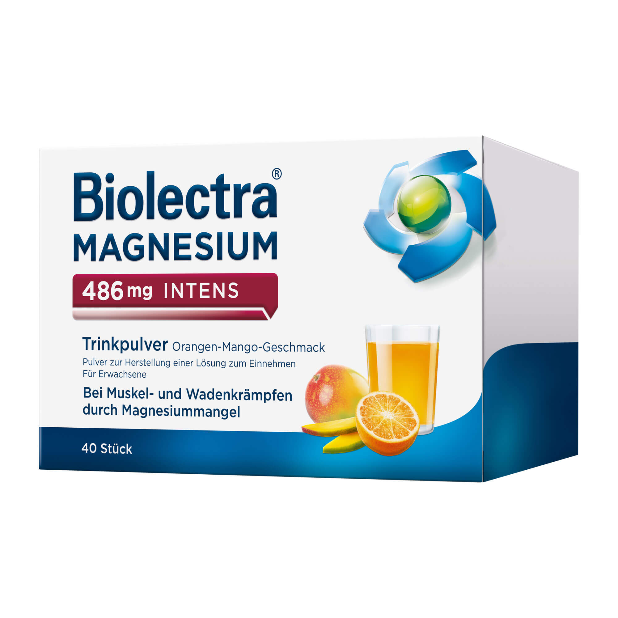 Biolectra Magnesium 486 mg intens Trinkpulver Orangen-Mango