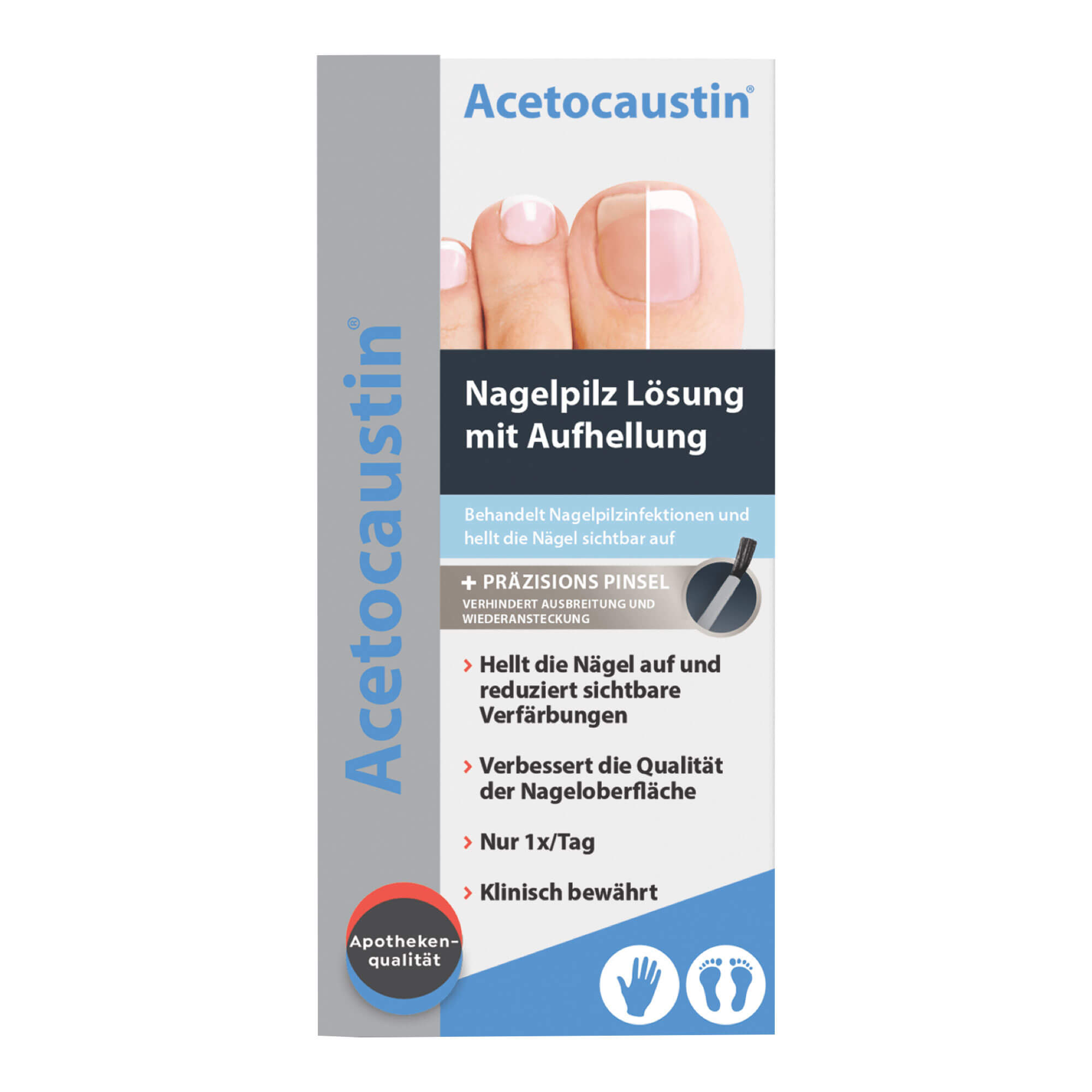 Acetocaustin Nagelpilz Lösung mit Aufhellung