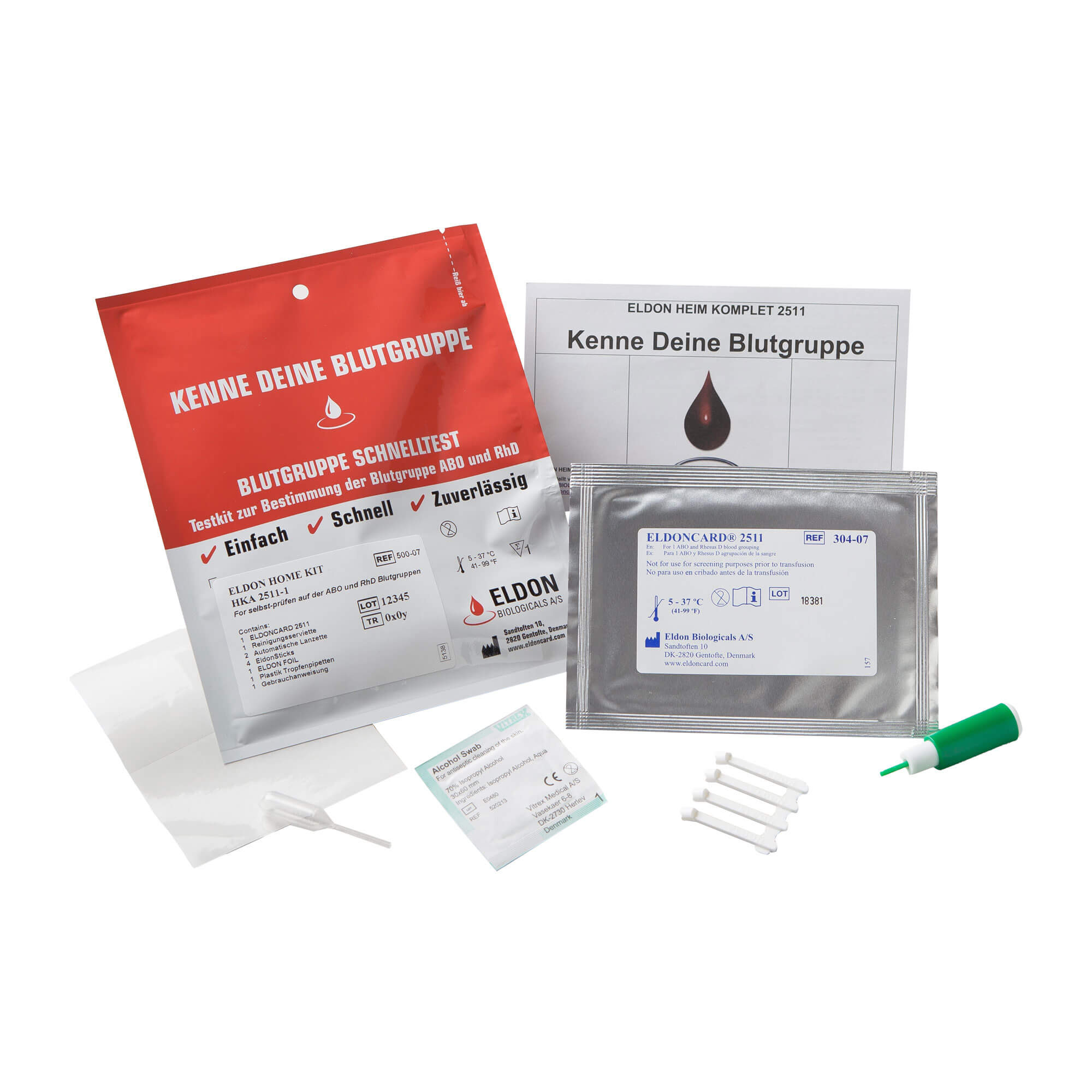 Blutgruppe Schnelltest AB0+RhD