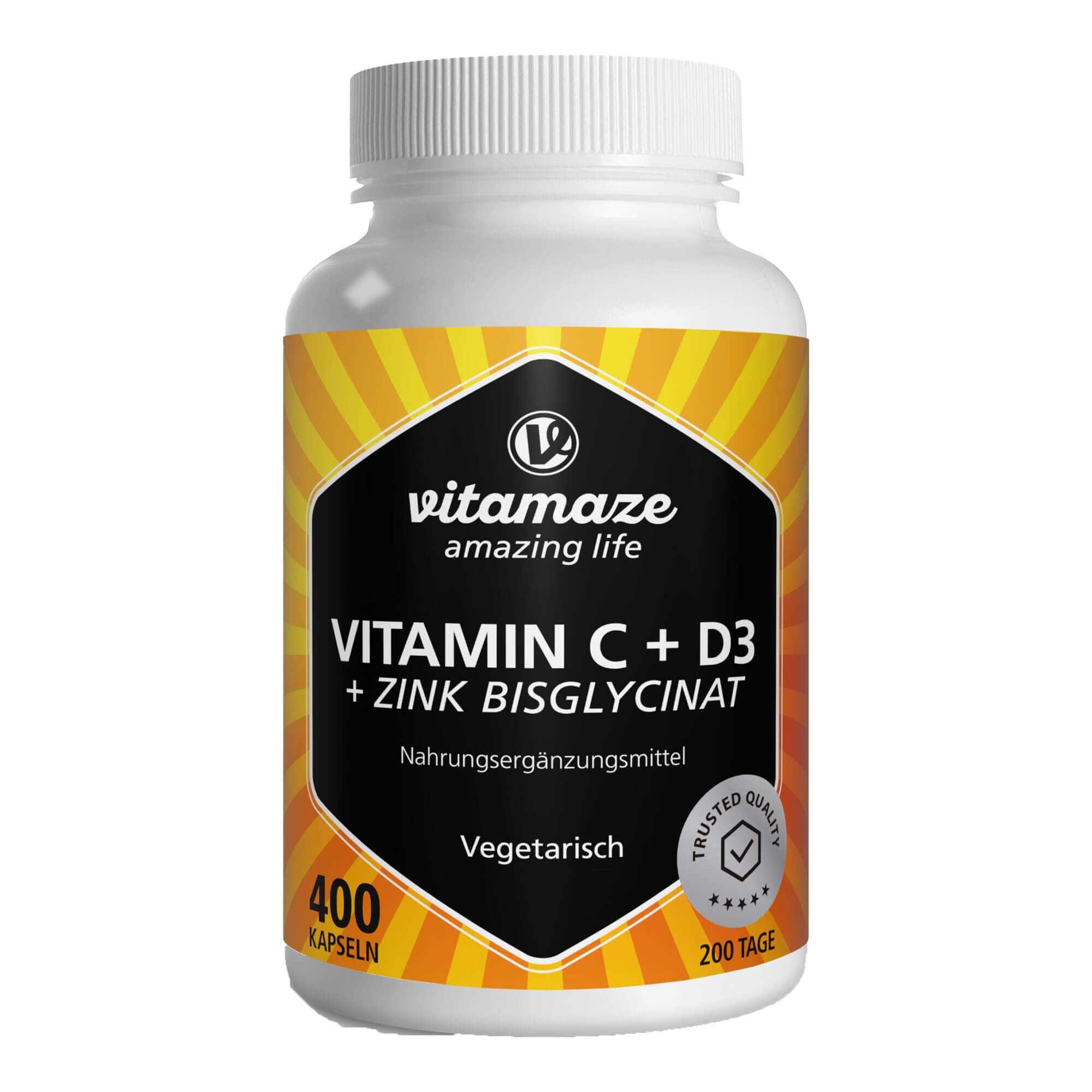 Vitamaze Vitamin C + D3 +Zink Bisglycinat vegetarisch