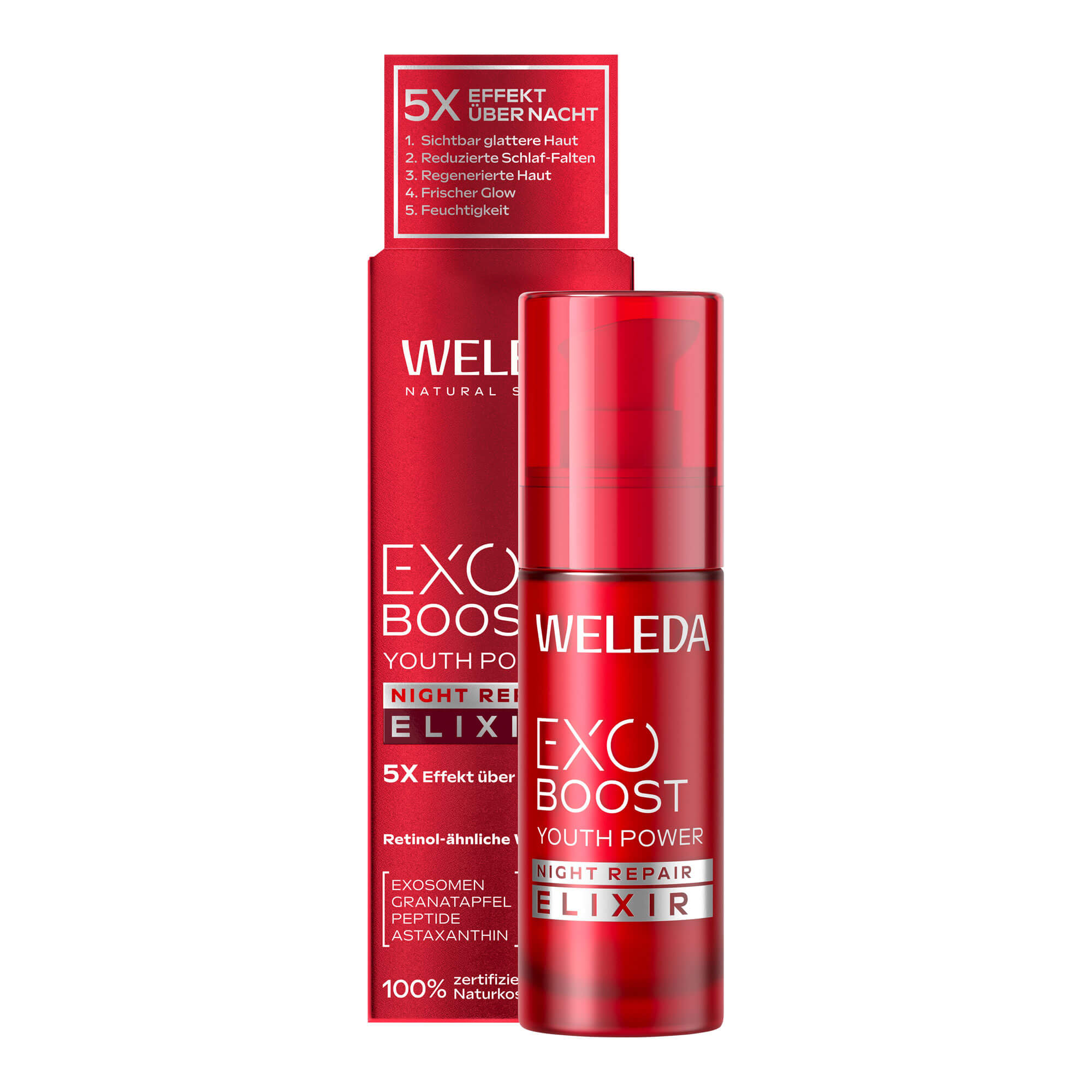 Weleda ExoBoost Youth Power Night Repair Elixier Granatapfel