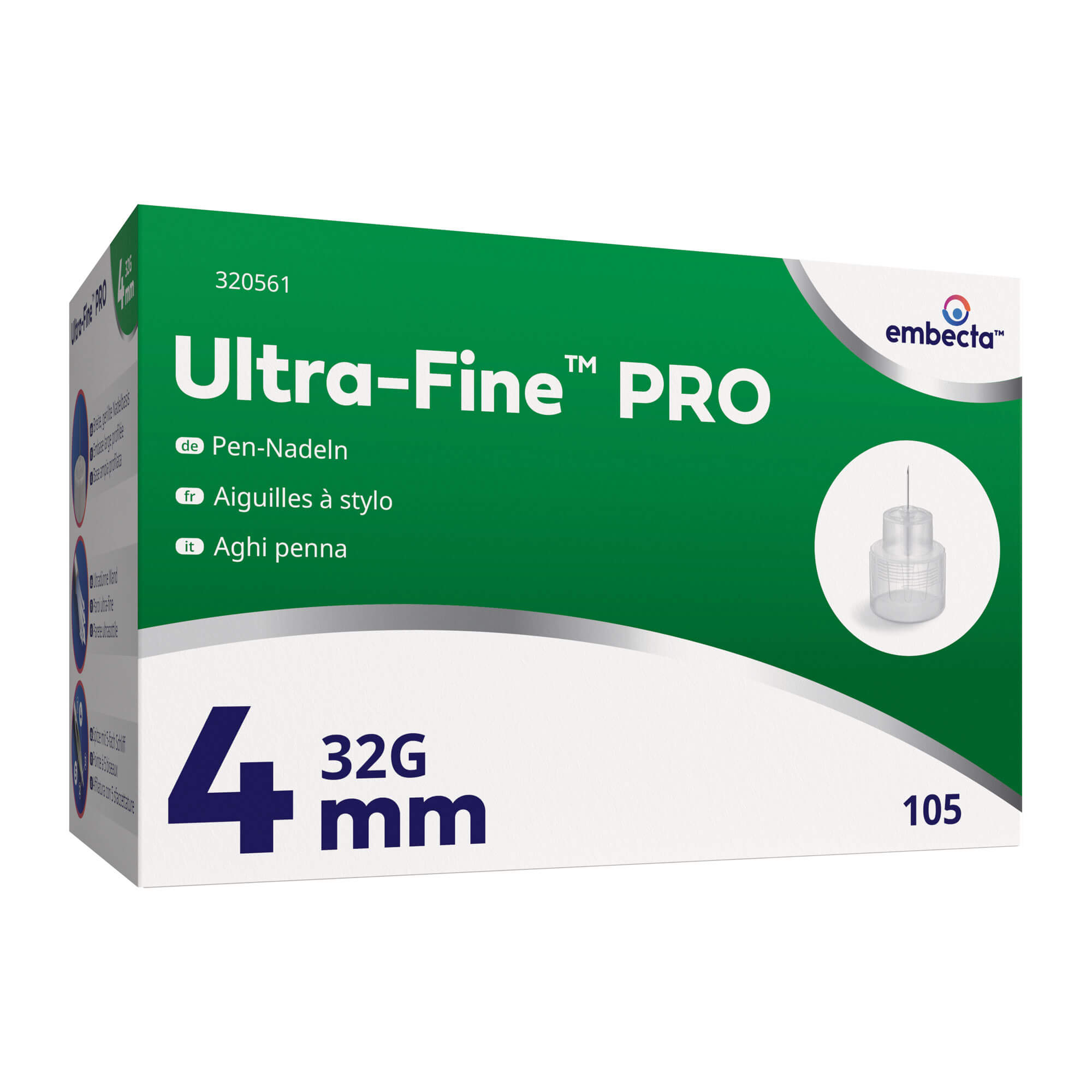 Embecta Ultra-Fine Pro Pen-Nadeln 4 mm