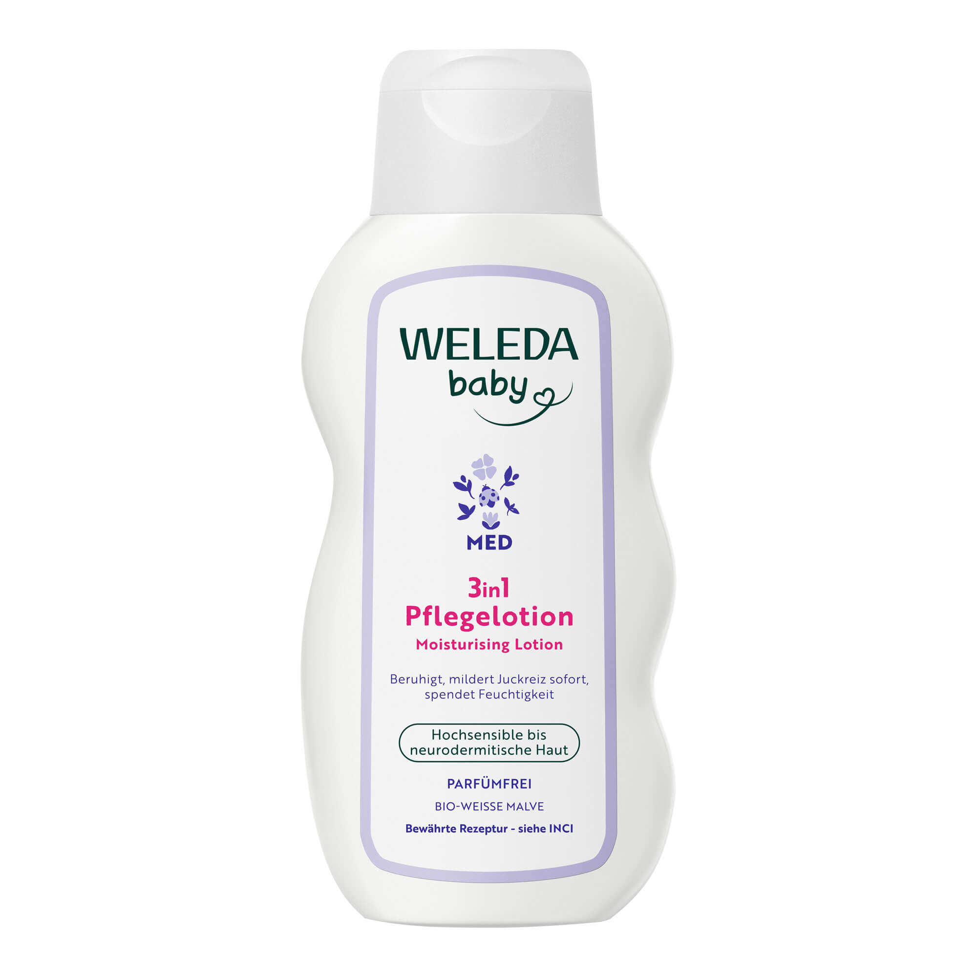 Weleda Baby Med 3in1 Pflegelotion Weiße Malve